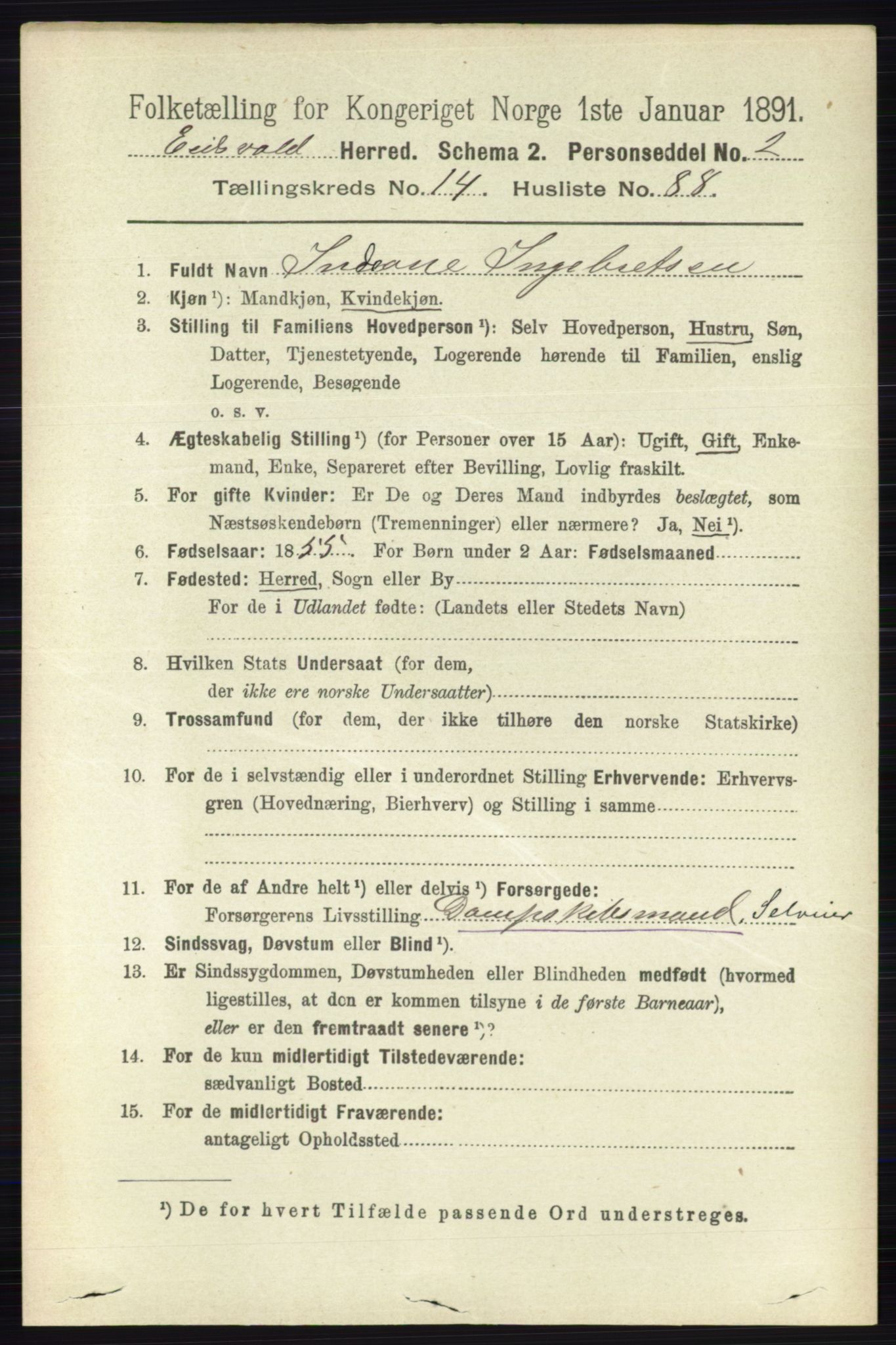 RA, Folketelling 1891 for 0237 Eidsvoll herred, 1891, s. 9973