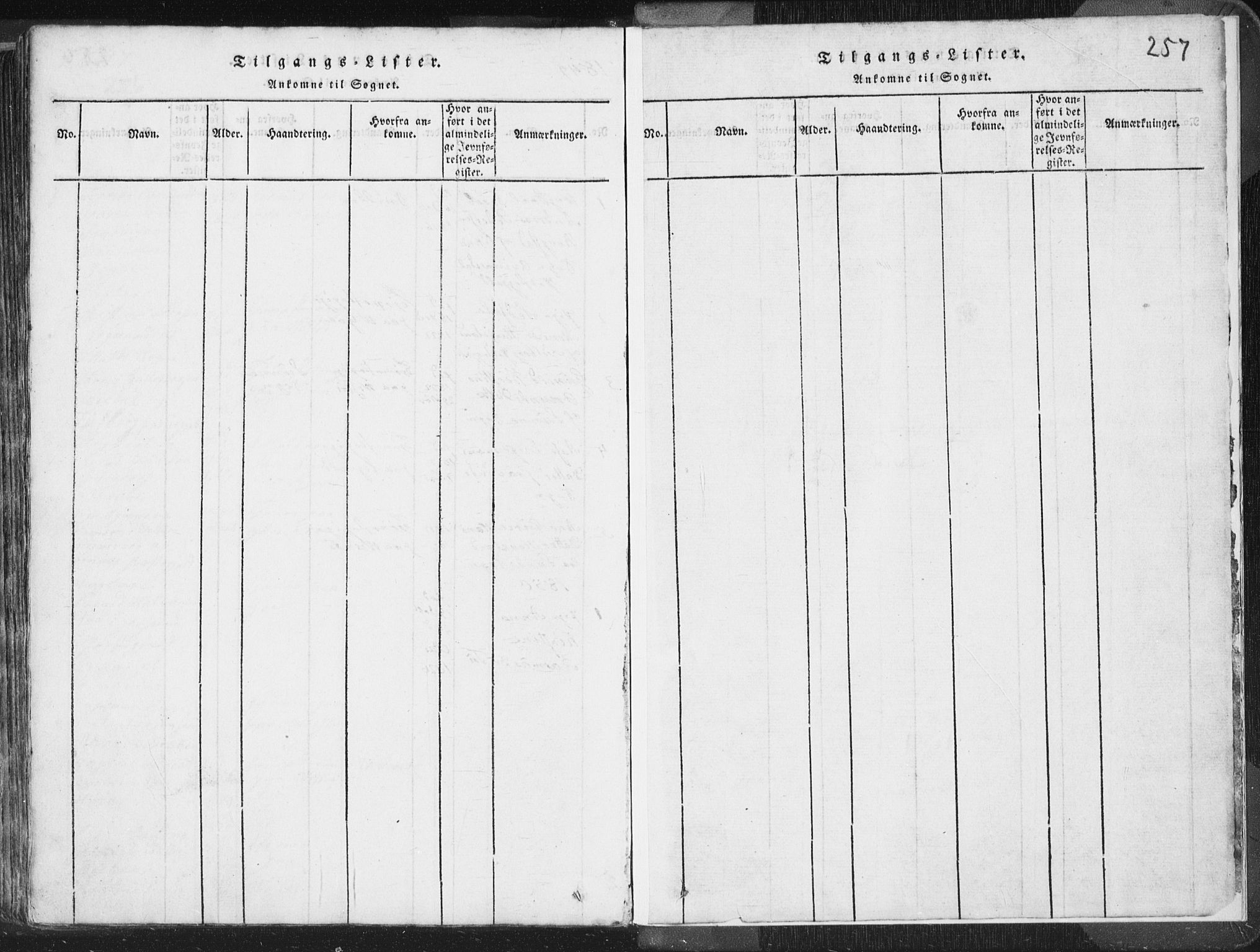 Hetland sokneprestkontor, SAST/A-101826/30/30BA/L0001: Ministerialbok nr. A 1, 1816-1856, s. 257