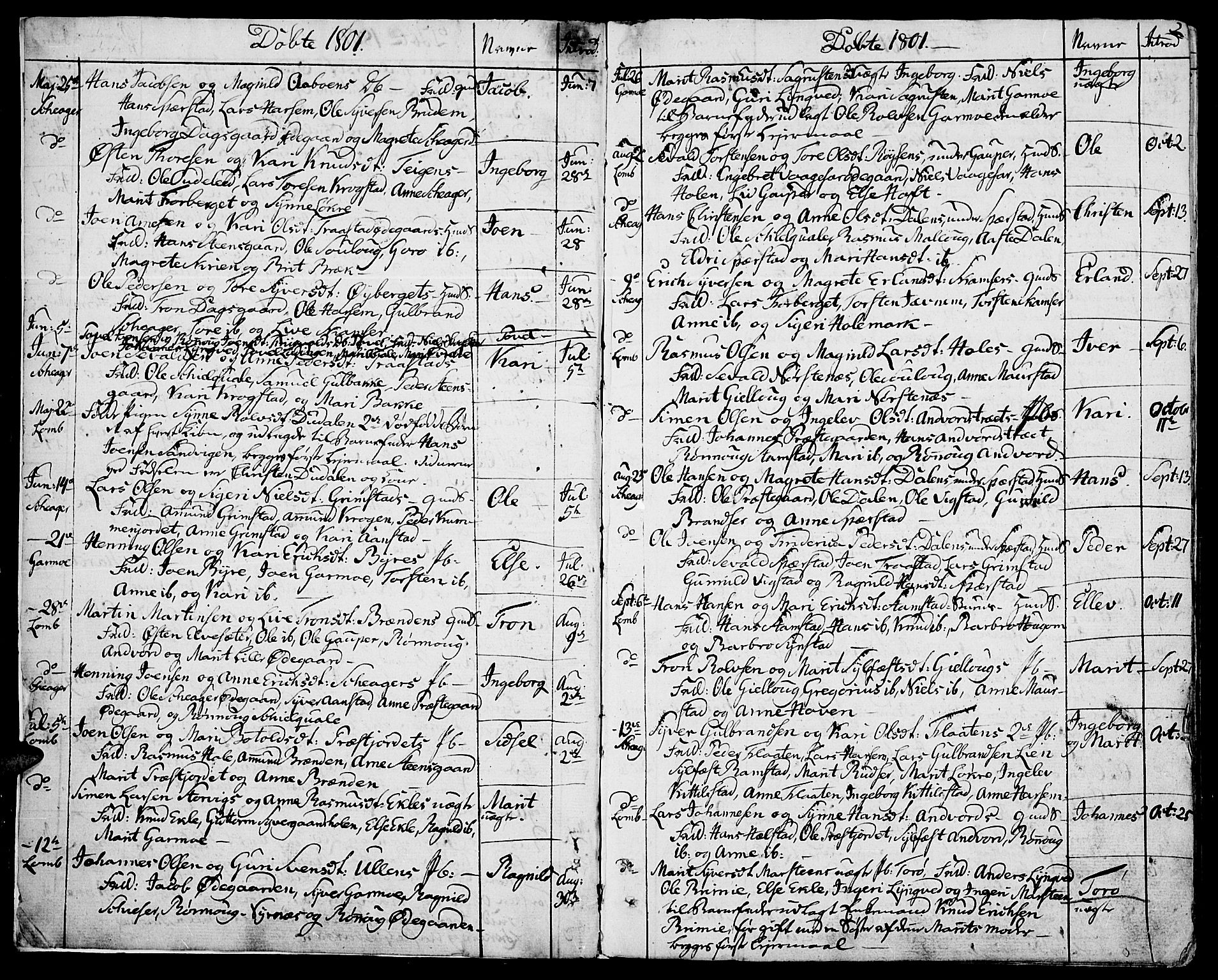 Lom prestekontor, AV/SAH-PREST-070/K/L0003: Ministerialbok nr. 3, 1801-1825, s. 2