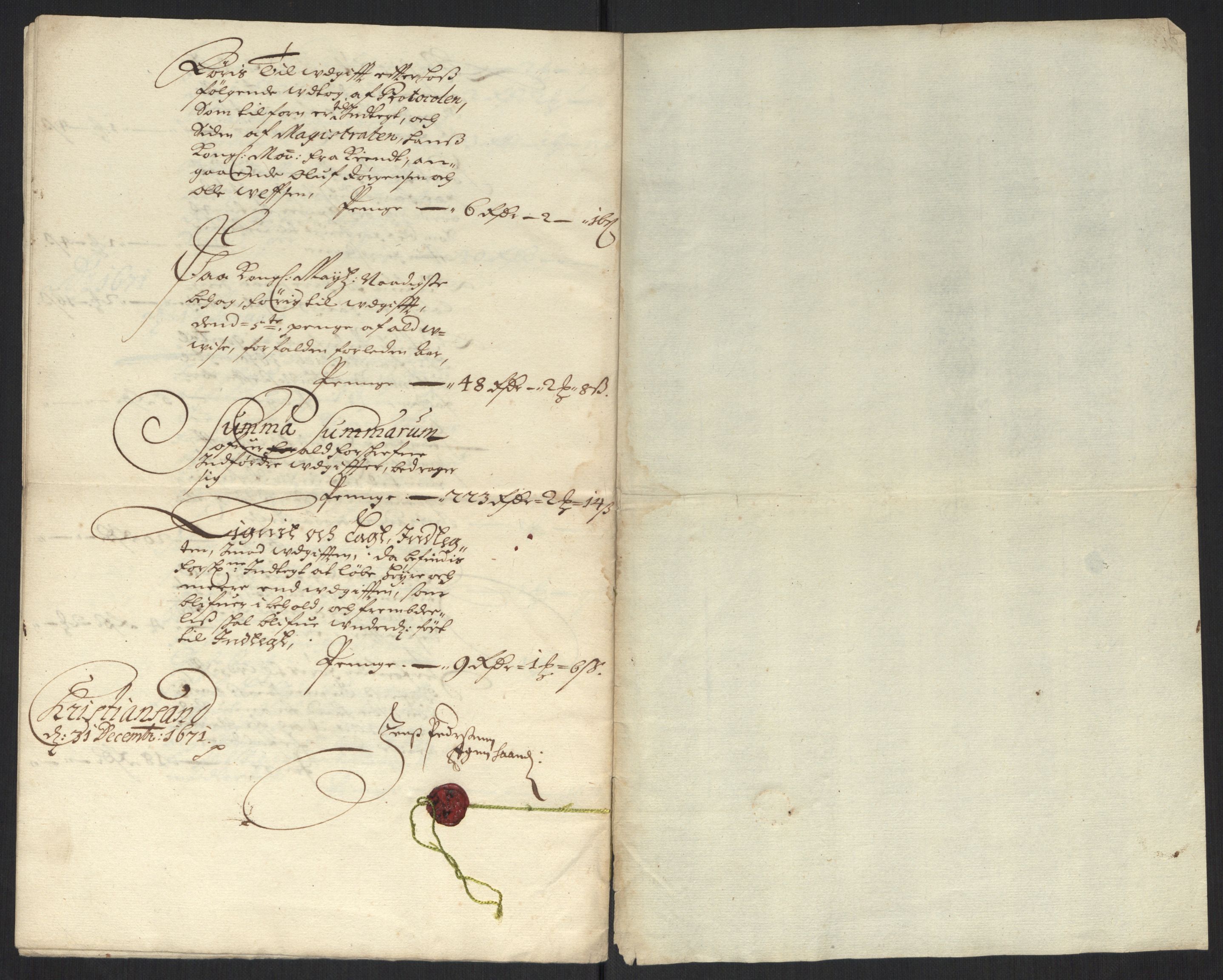 Rentekammeret inntil 1814, Reviderte regnskaper, Byregnskaper, RA/EA-4066/R/Rm/L0284: [M17] Sikt og sakefall, 1658-1680, s. 59
