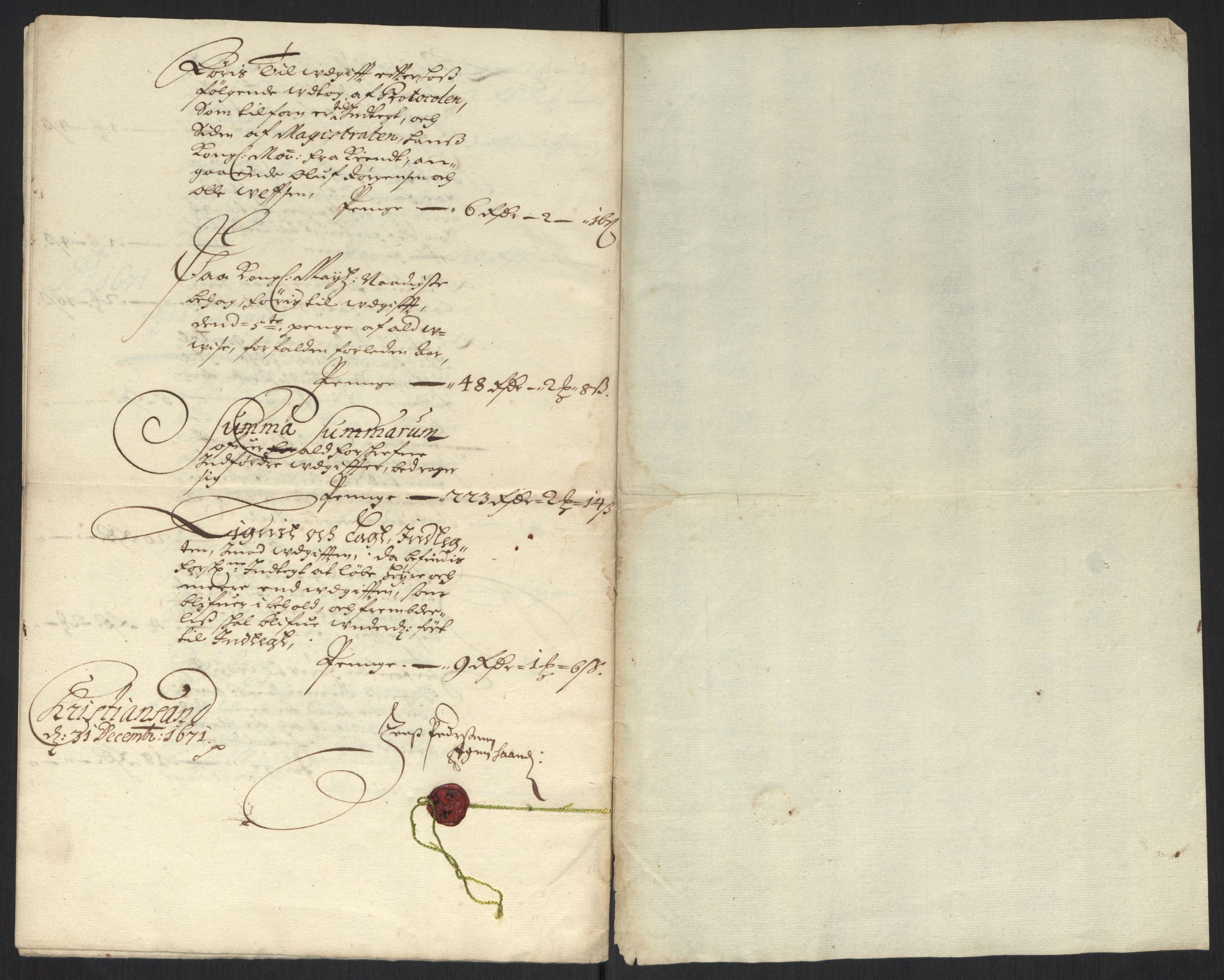 Rentekammeret inntil 1814, Reviderte regnskaper, Byregnskaper, AV/RA-EA-4066/R/Rm/L0284: [M17] Sikt og sakefall, 1658-1680, s. 59