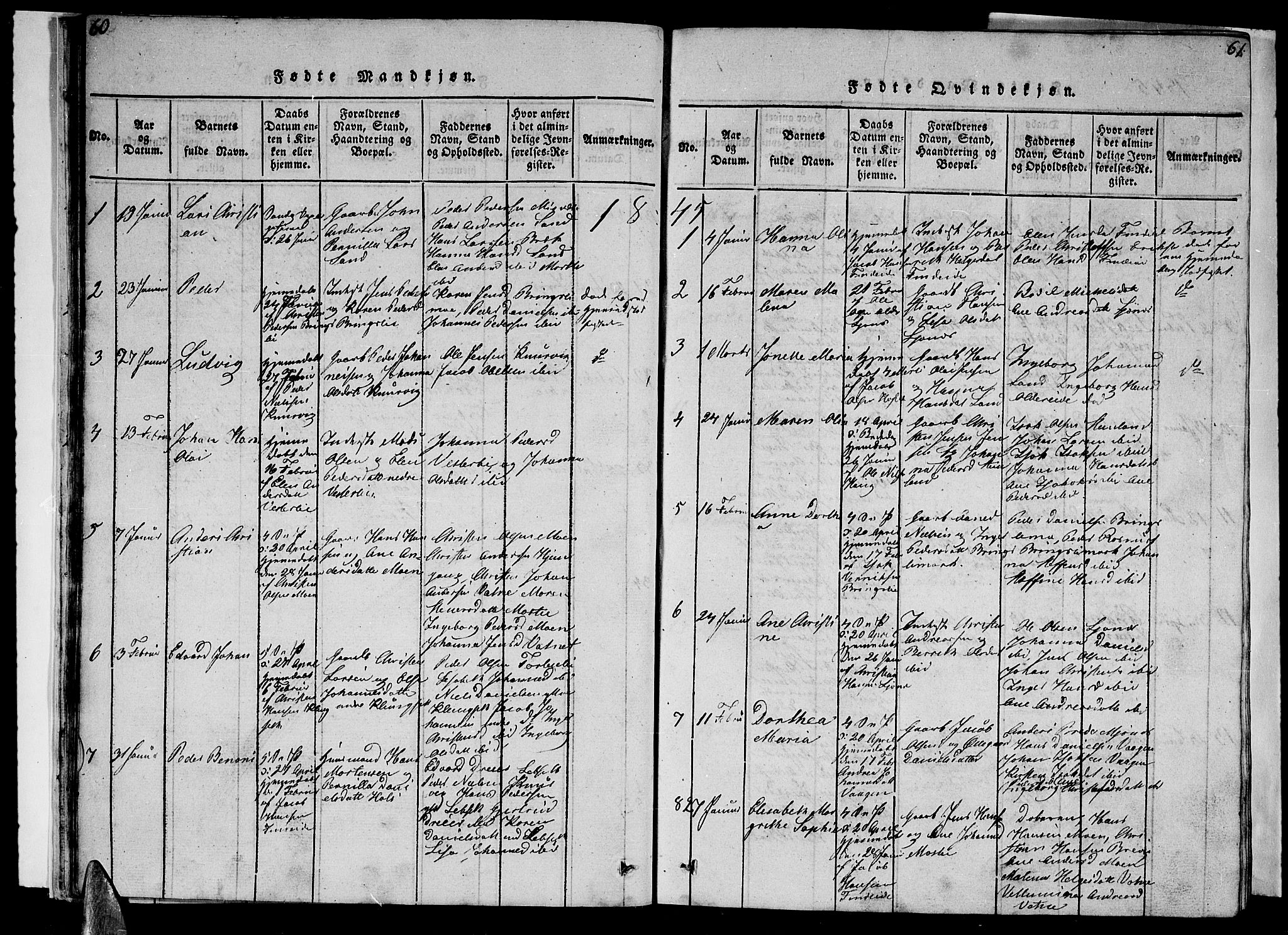 Ministerialprotokoller, klokkerbøker og fødselsregistre - Nordland, AV/SAT-A-1459/852/L0752: Klokkerbok nr. 852C03, 1840-1855, s. 60-61