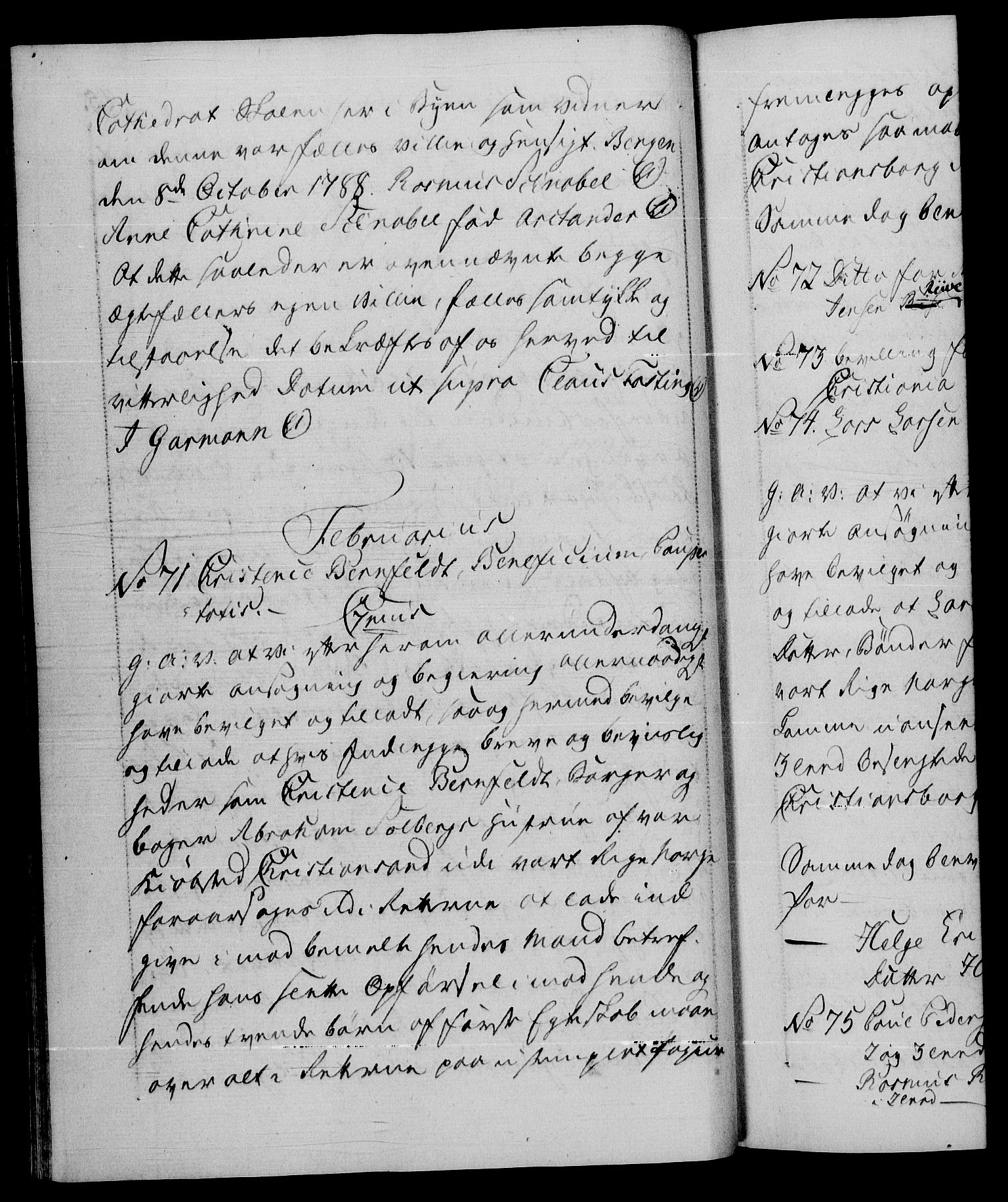 Danske Kanselli 1572-1799, RA/EA-3023/F/Fc/Fca/Fcaa/L0053: Norske registre, 1790-1791, s. 45b