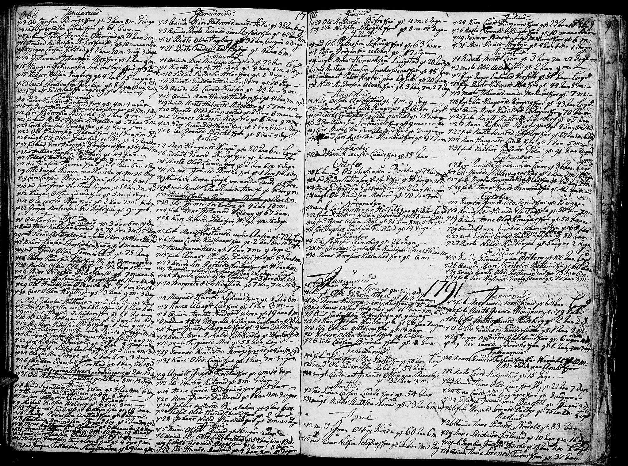 Ringsaker prestekontor, AV/SAH-PREST-014/K/Ka/L0003: Ministerialbok nr. 3, 1775-1798, s. 368-369