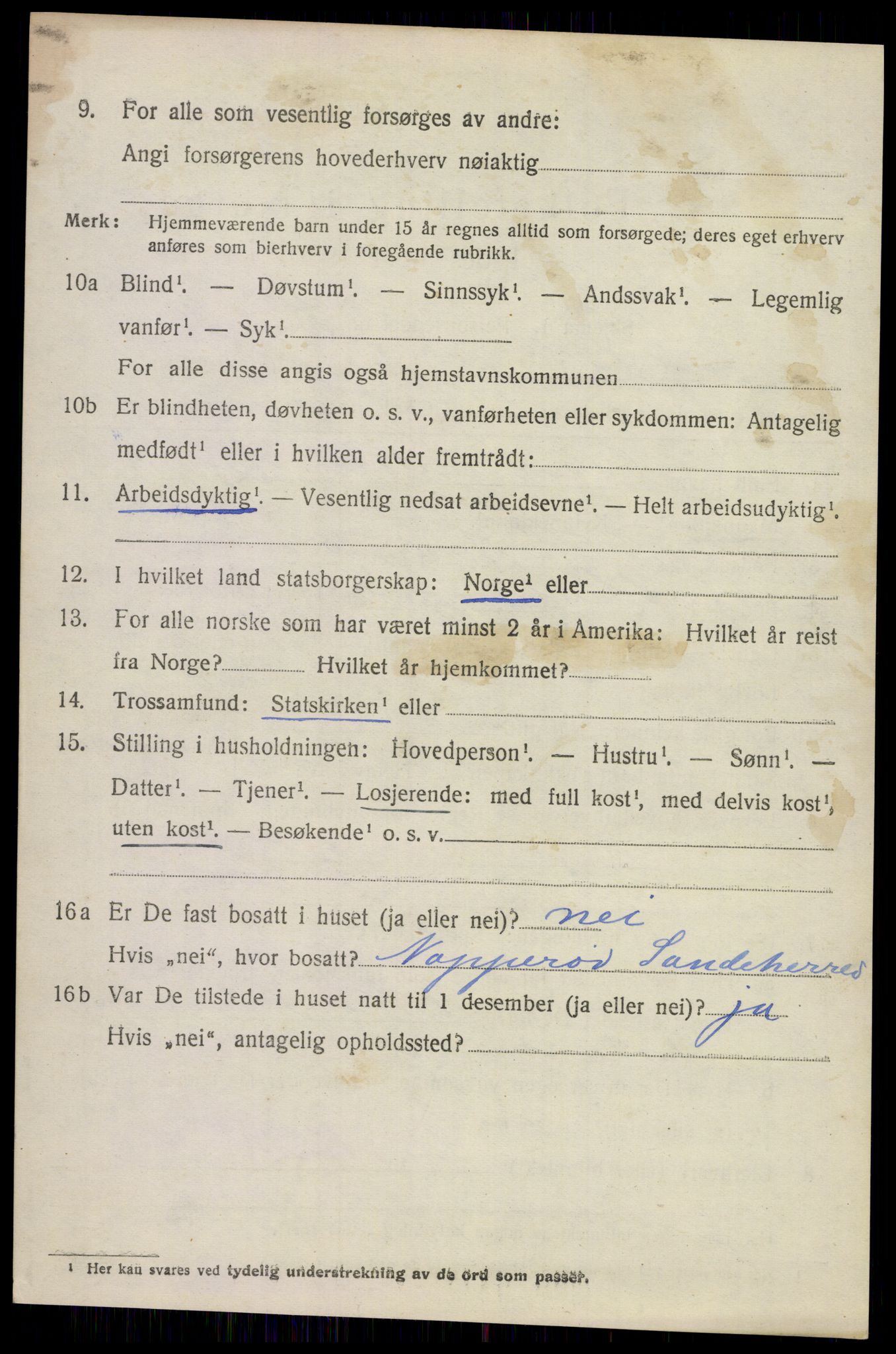 SAKO, Folketelling 1920 for 0719 Andebu herred, 1920, s. 2829