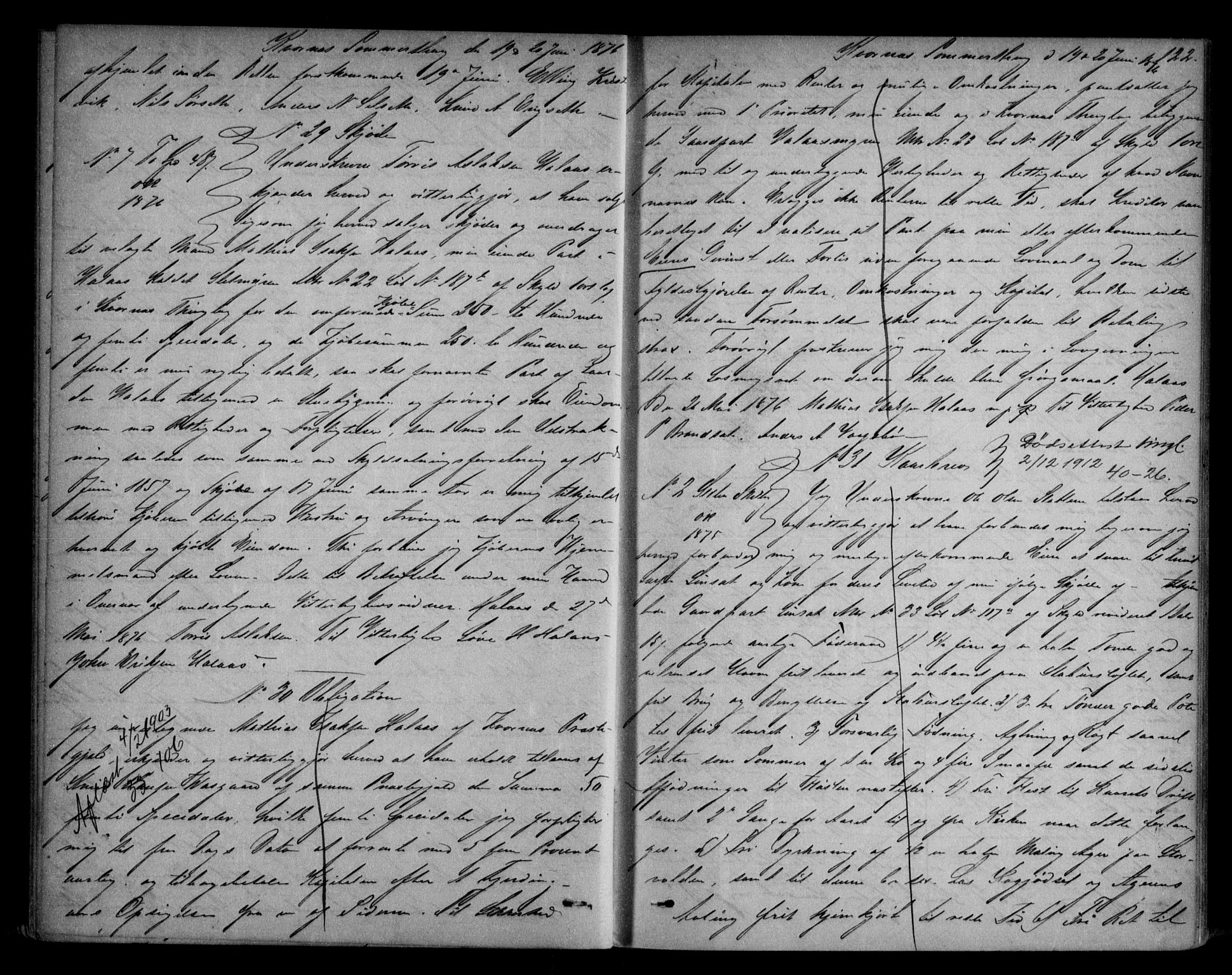 Nordmøre sorenskriveri, SAT/A-4132/1/2/2Ca/L0031: Pantebok nr. 21, 1875-1878, s. 122