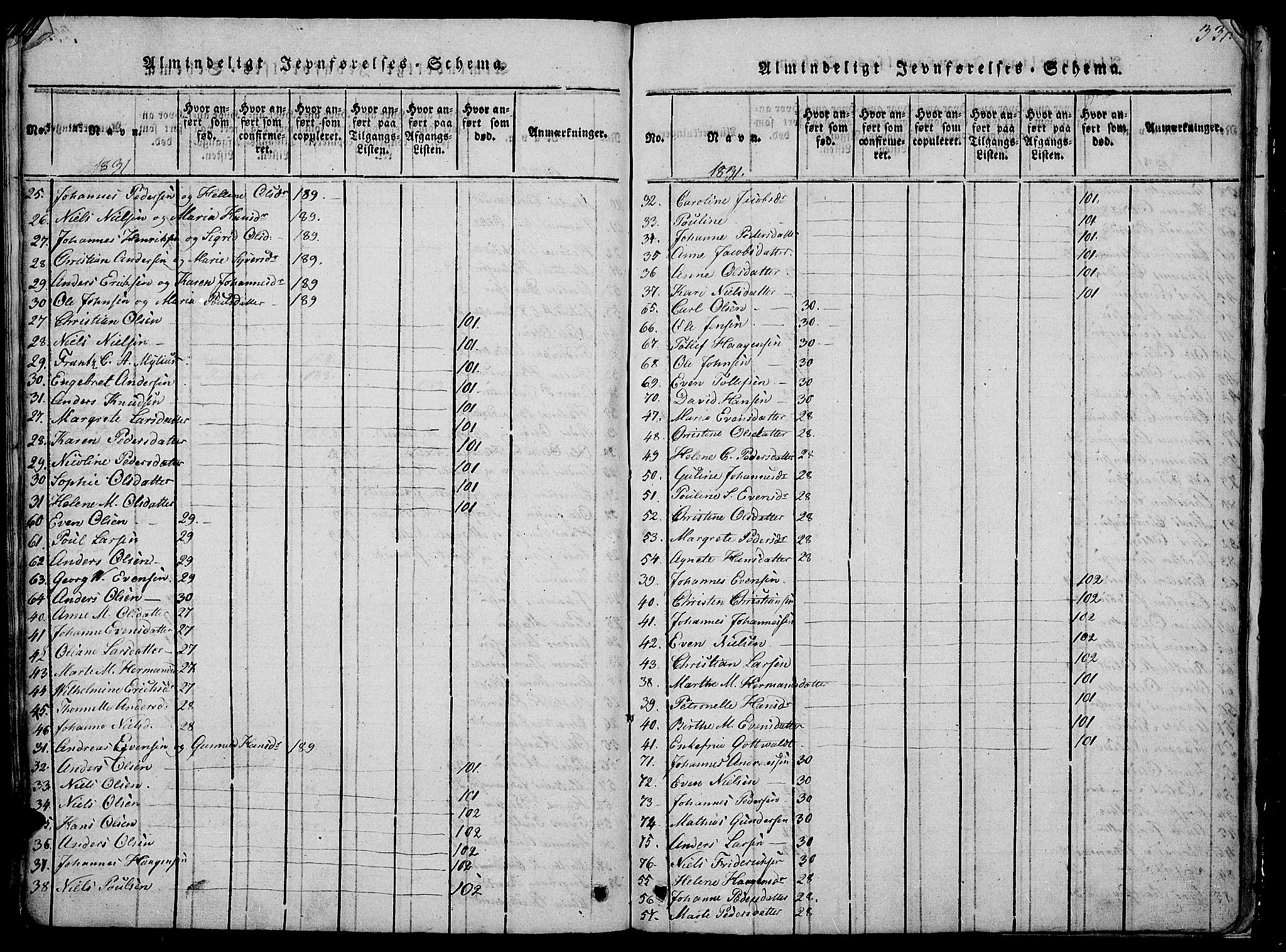 Østre Toten prestekontor, AV/SAH-PREST-104/H/Ha/Hab/L0001: Klokkerbok nr. 1, 1827-1839, s. 331