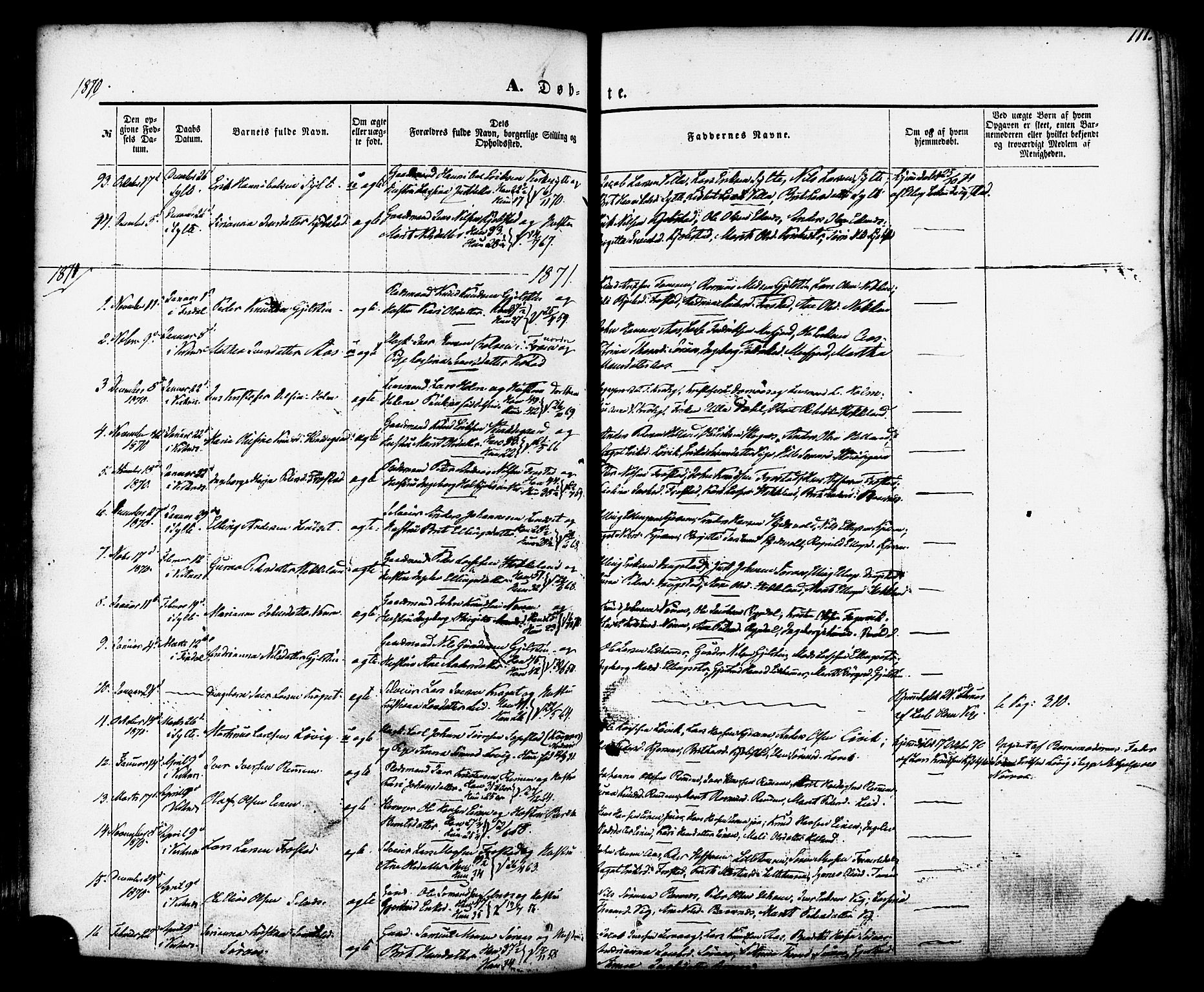 Ministerialprotokoller, klokkerbøker og fødselsregistre - Møre og Romsdal, AV/SAT-A-1454/539/L0529: Ministerialbok nr. 539A02, 1848-1872, s. 111