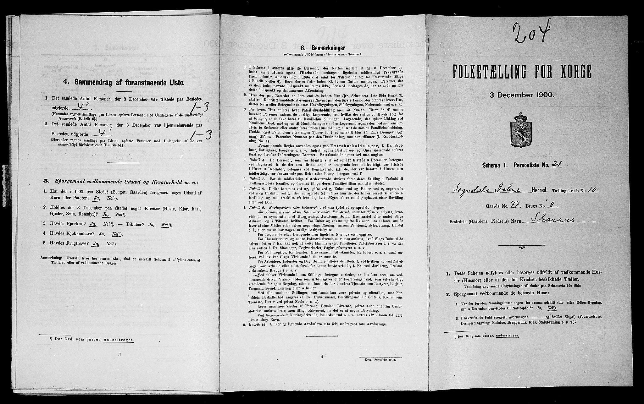 SAST, Folketelling 1900 for 1111 Sokndal herred, 1900, s. 747