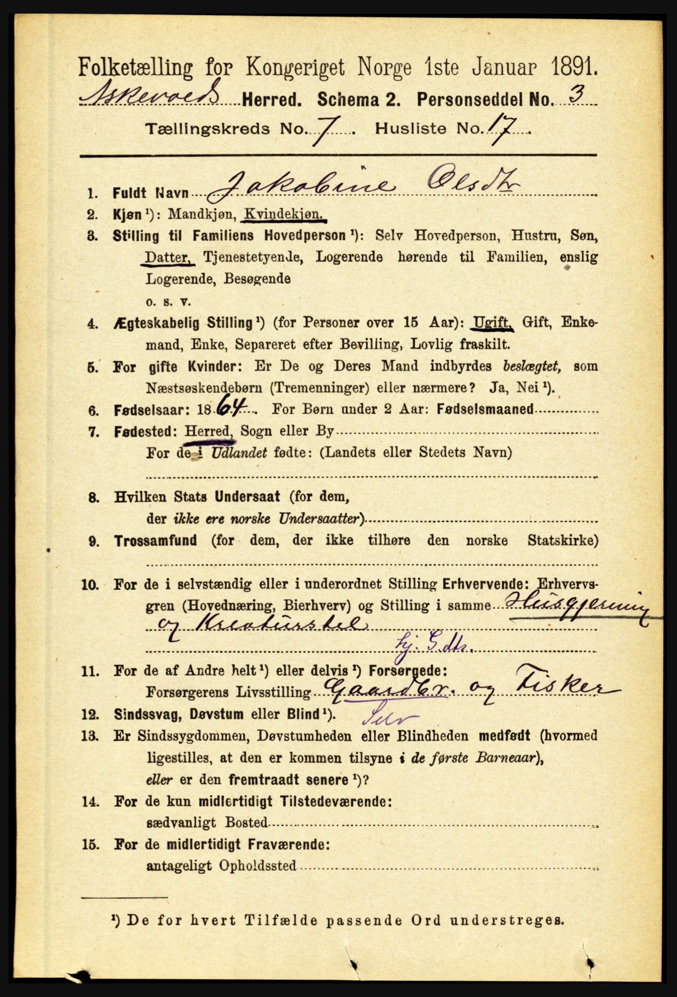 RA, Folketelling 1891 for 1428 Askvoll herred, 1891, s. 2004