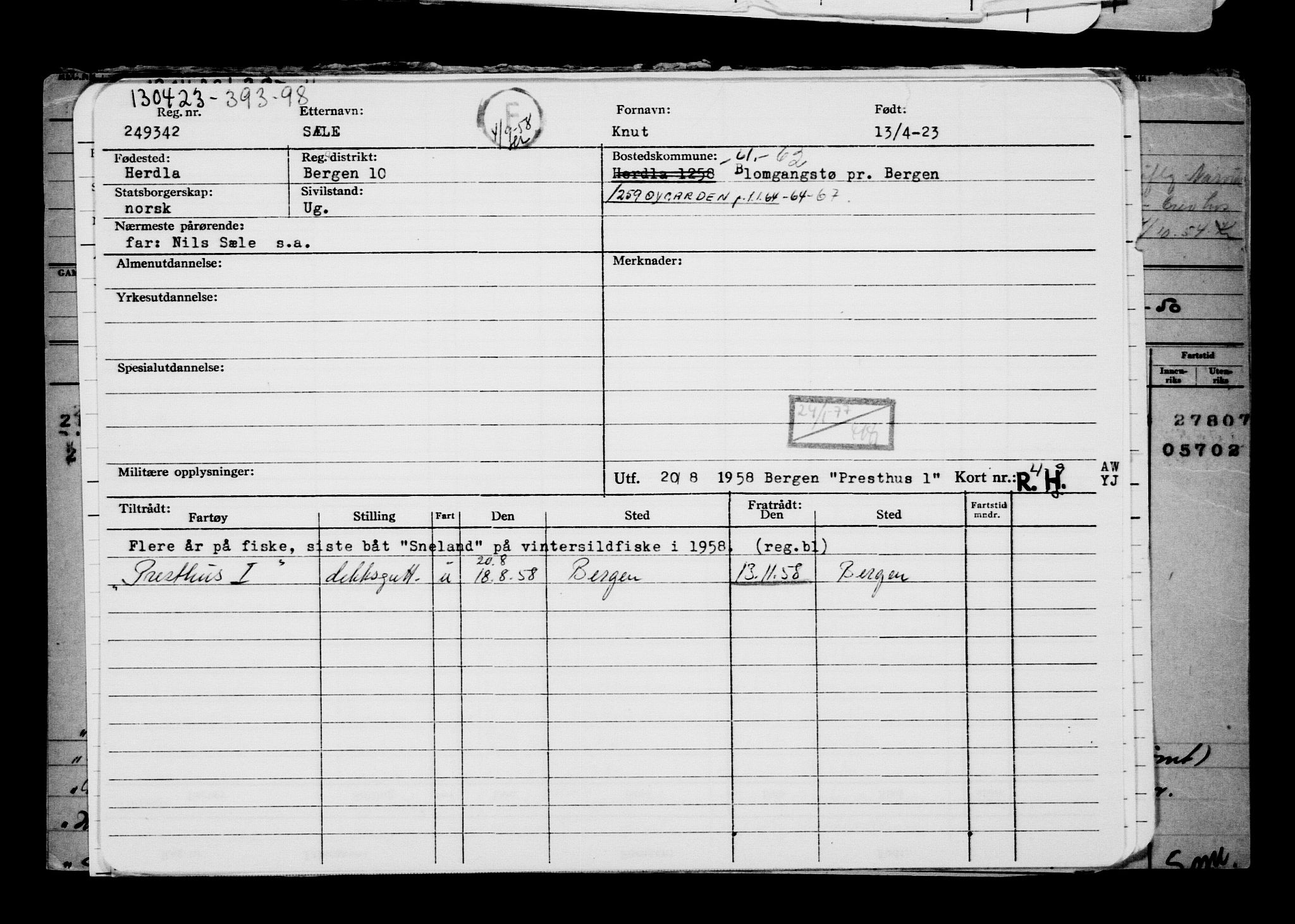 Direktoratet for sjømenn, AV/RA-S-3545/G/Gb/L0217: Hovedkort, 1923, s. 736