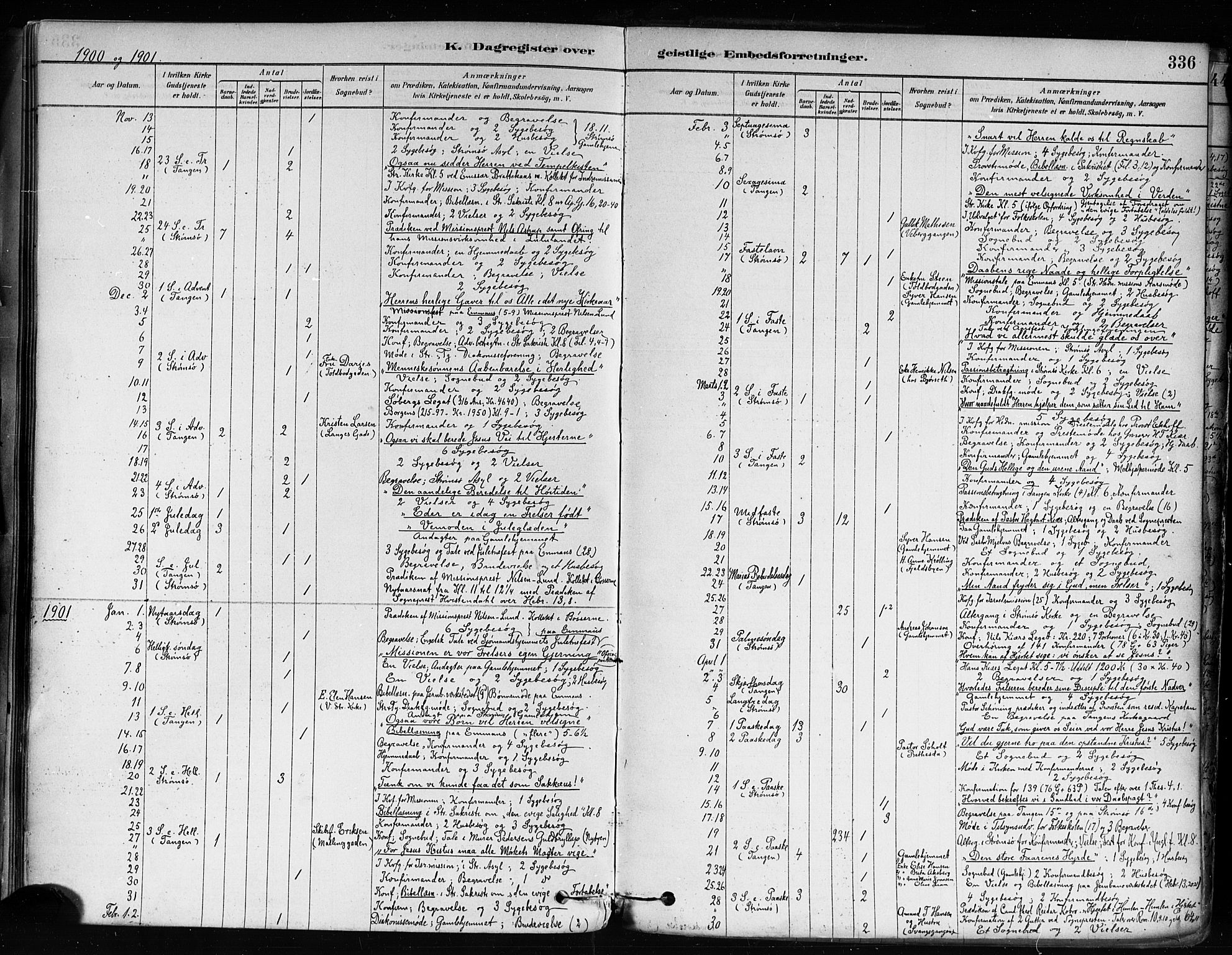 Strømsø kirkebøker, AV/SAKO-A-246/F/Fa/L0022: Ministerialbok nr. I 22, 1879-1899, s. 336