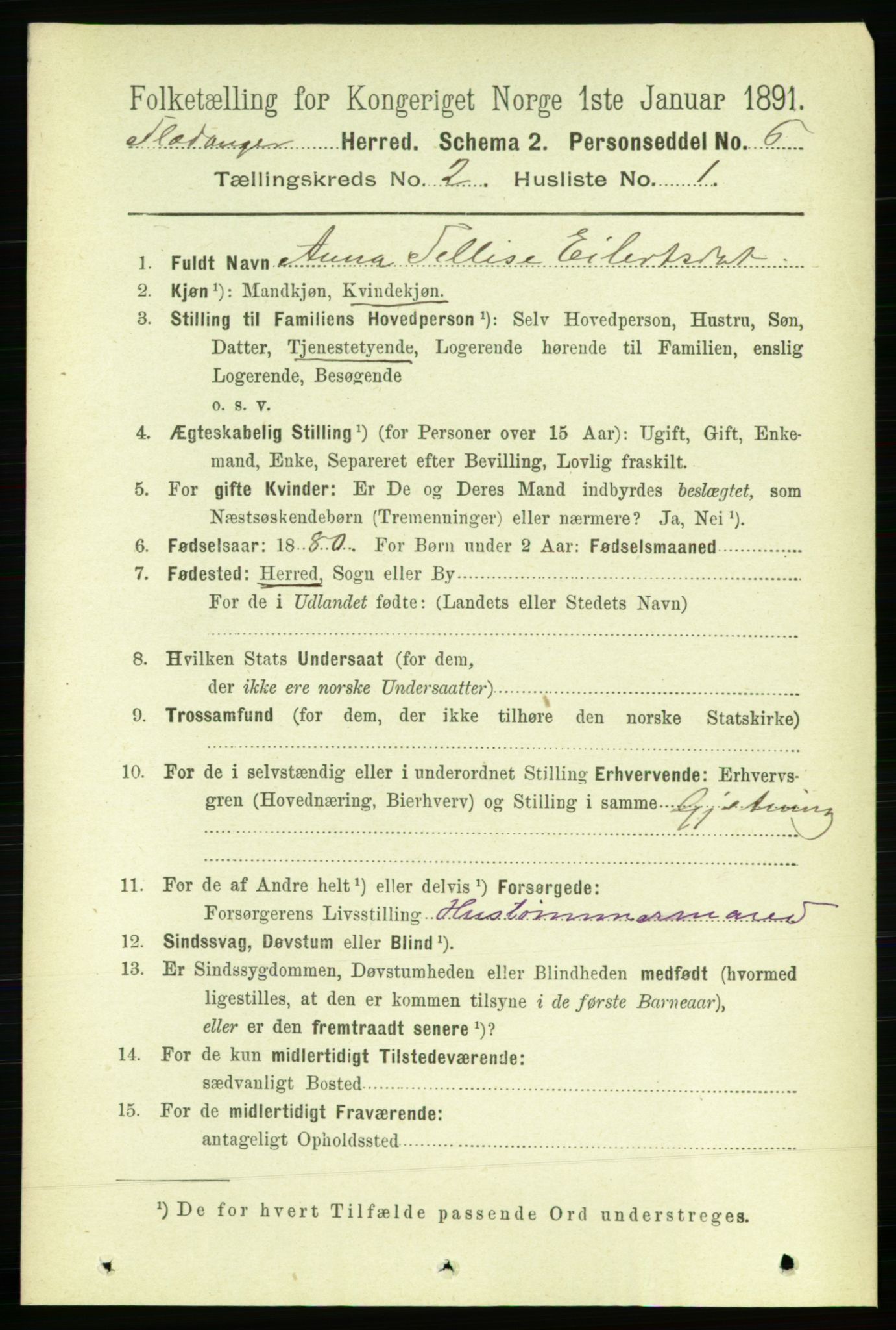 RA, Folketelling 1891 for 1749 Flatanger herred, 1891, s. 717