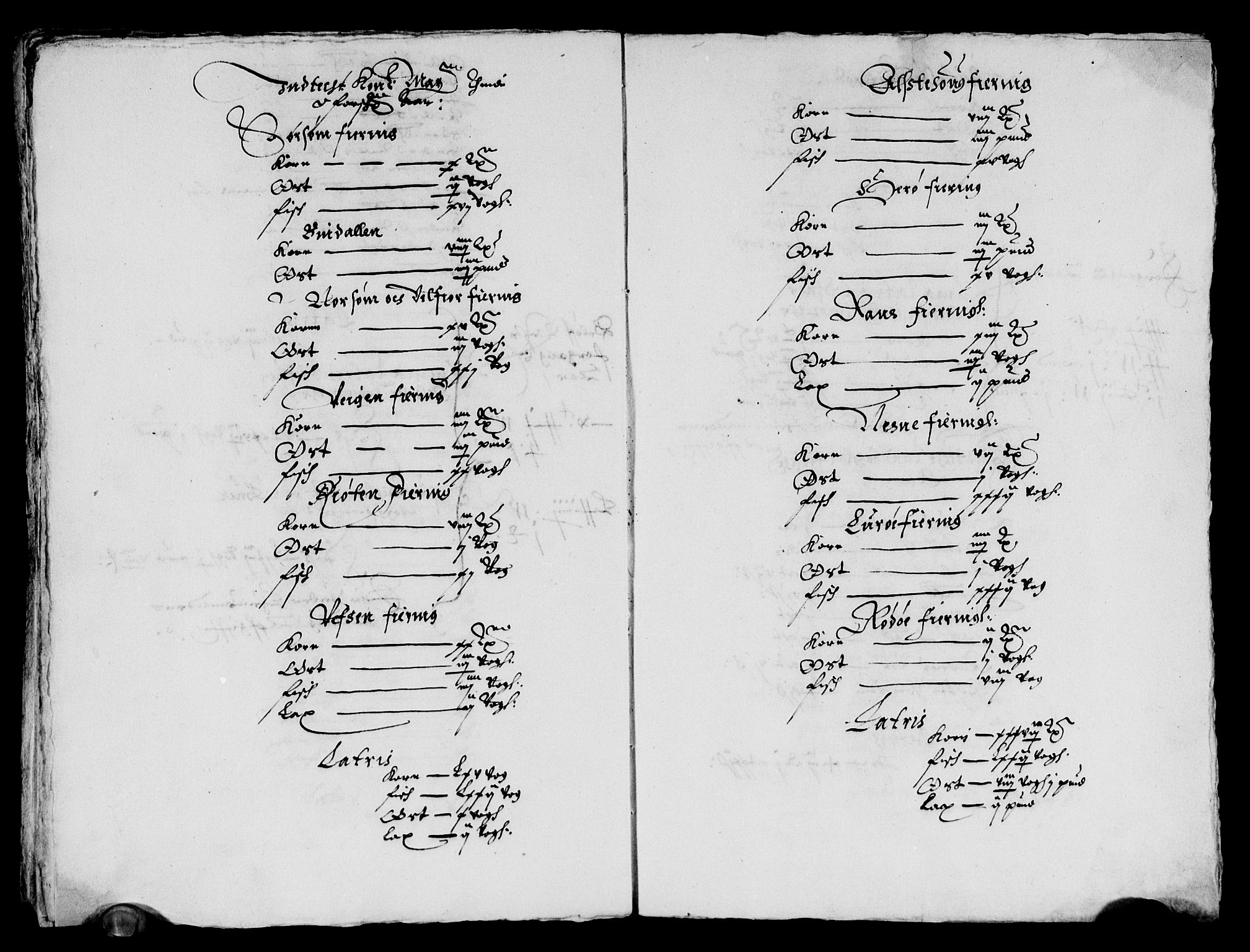 Rentekammeret inntil 1814, Reviderte regnskaper, Lensregnskaper, RA/EA-5023/R/Rb/Rbz/L0026: Nordlandenes len, 1629-1636