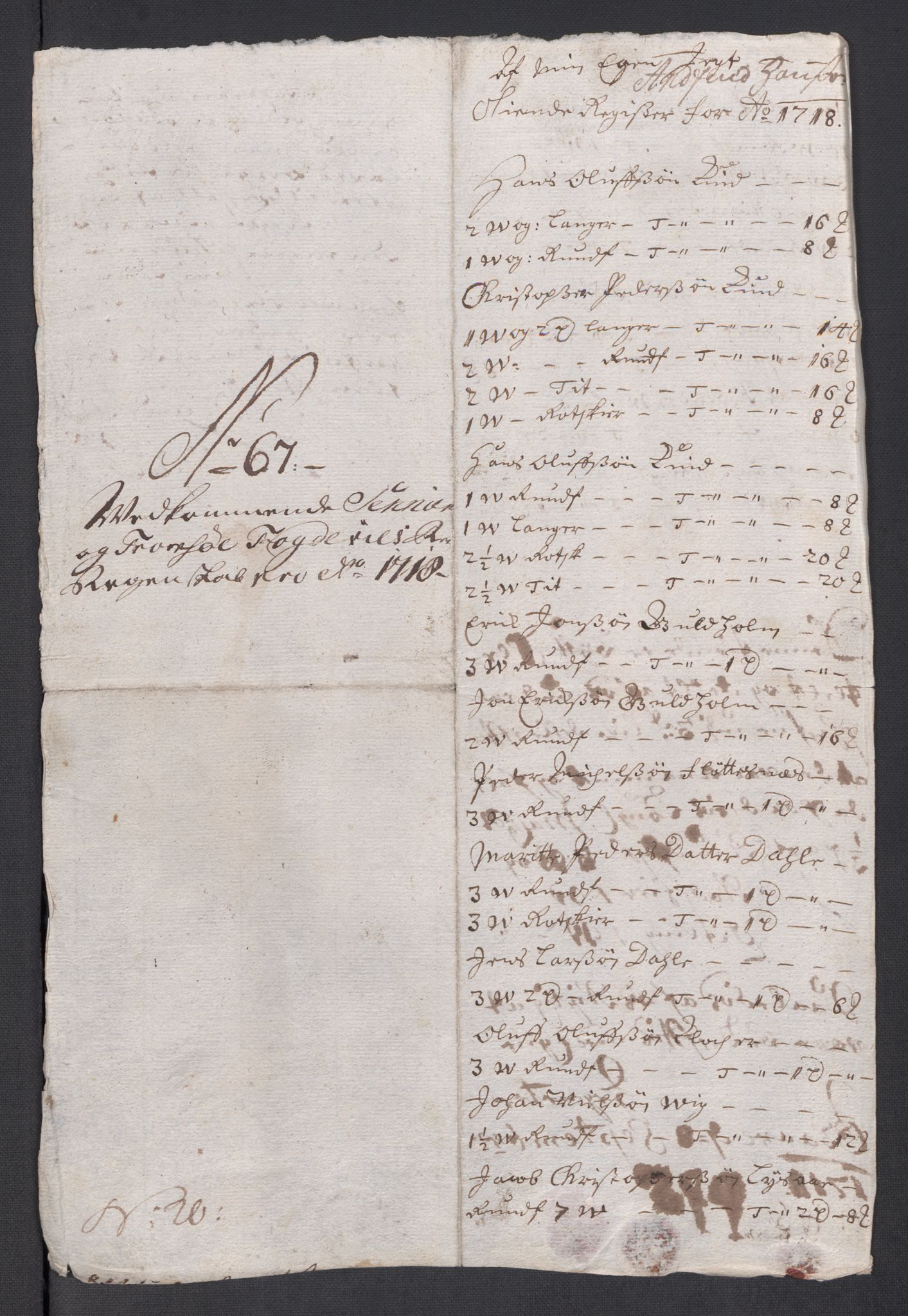 Rentekammeret inntil 1814, Reviderte regnskaper, Fogderegnskap, AV/RA-EA-4092/R68/L4764: Fogderegnskap Senja og Troms, 1718, s. 340