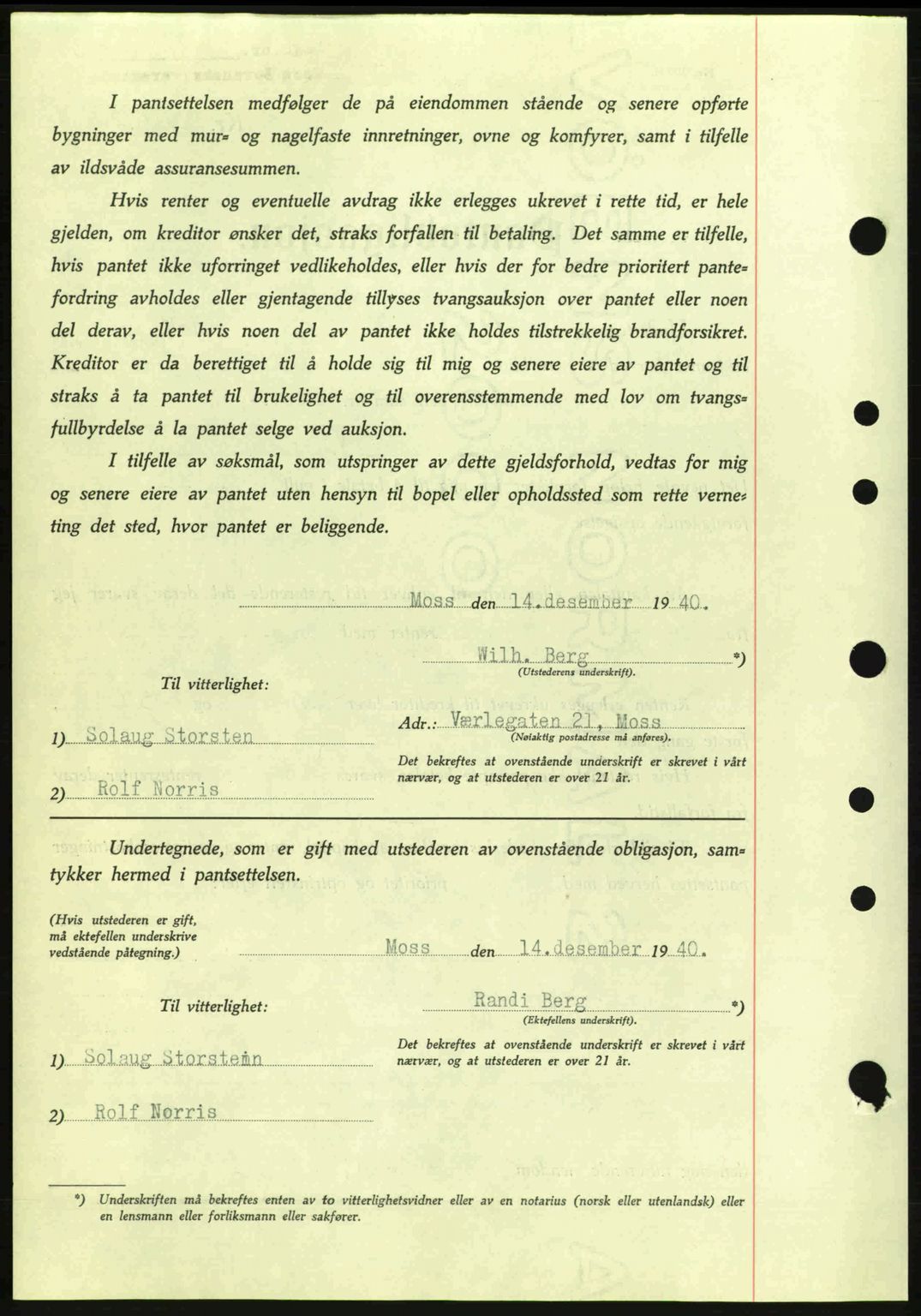 Moss sorenskriveri, SAO/A-10168: Pantebok nr. B10, 1940-1941, Dagboknr: 1926/1940