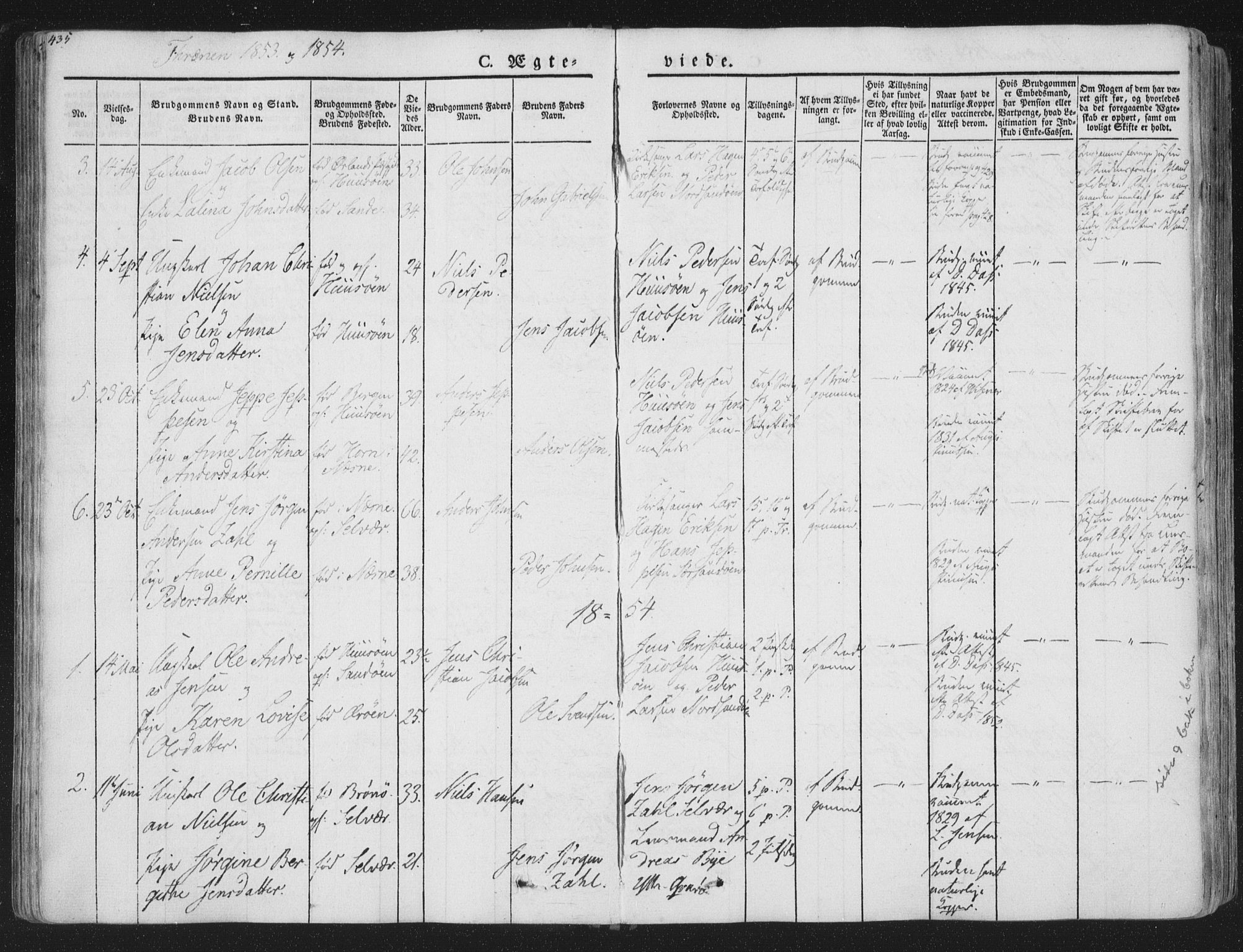 Ministerialprotokoller, klokkerbøker og fødselsregistre - Nordland, AV/SAT-A-1459/839/L0566: Ministerialbok nr. 839A03, 1825-1862, s. 435