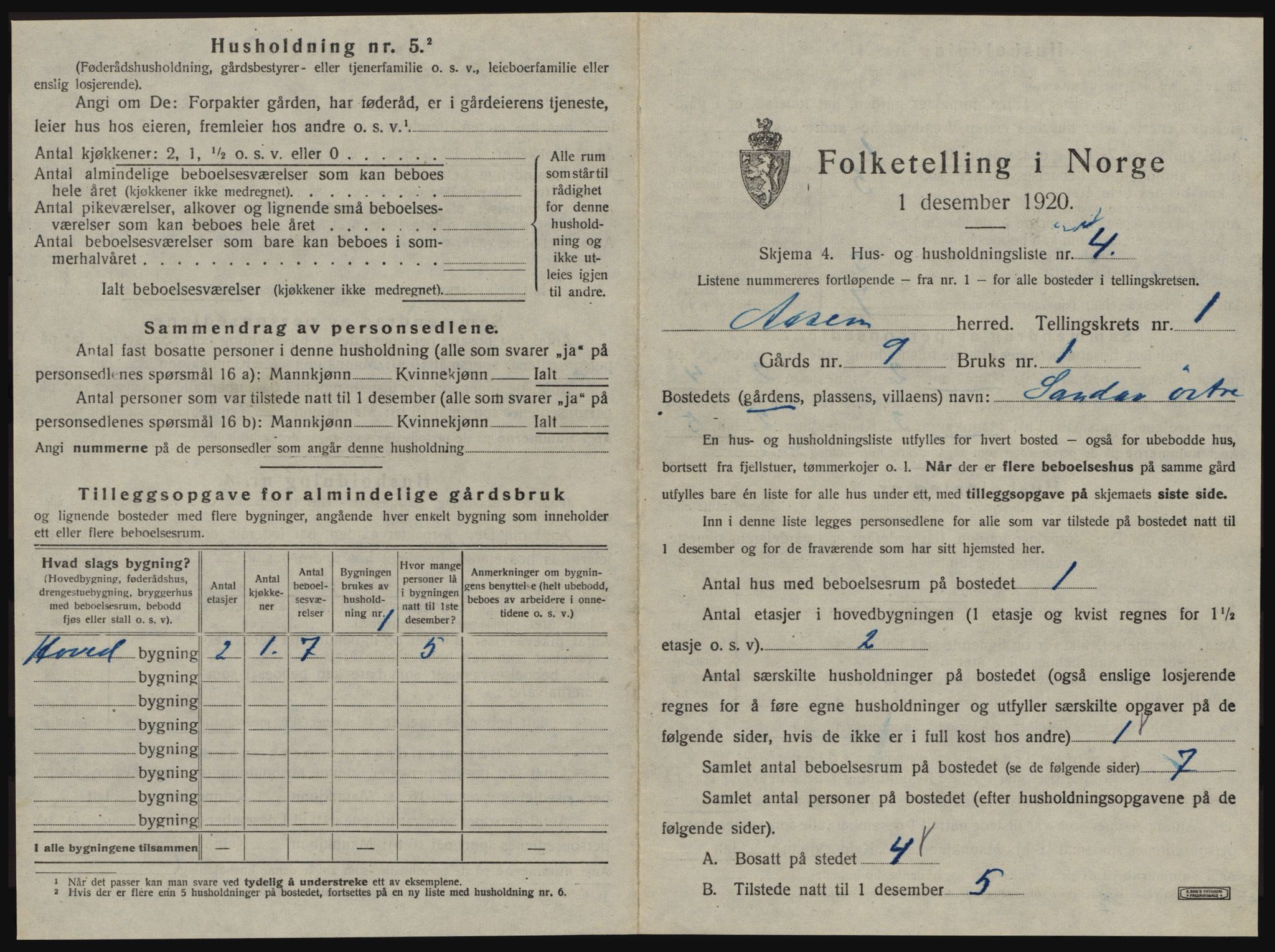 SAT, Folketelling 1920 for 1716 Åsen herred, 1920, s. 34