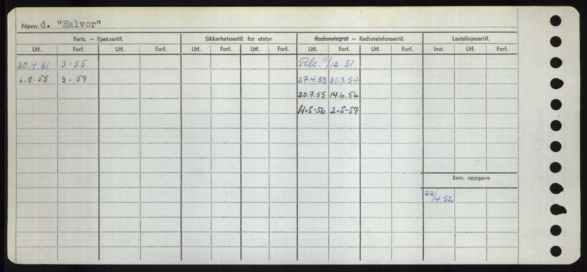 Sjøfartsdirektoratet med forløpere, Skipsmålingen, RA/S-1627/H/Hd/L0014: Fartøy, H-Havl, s. 156