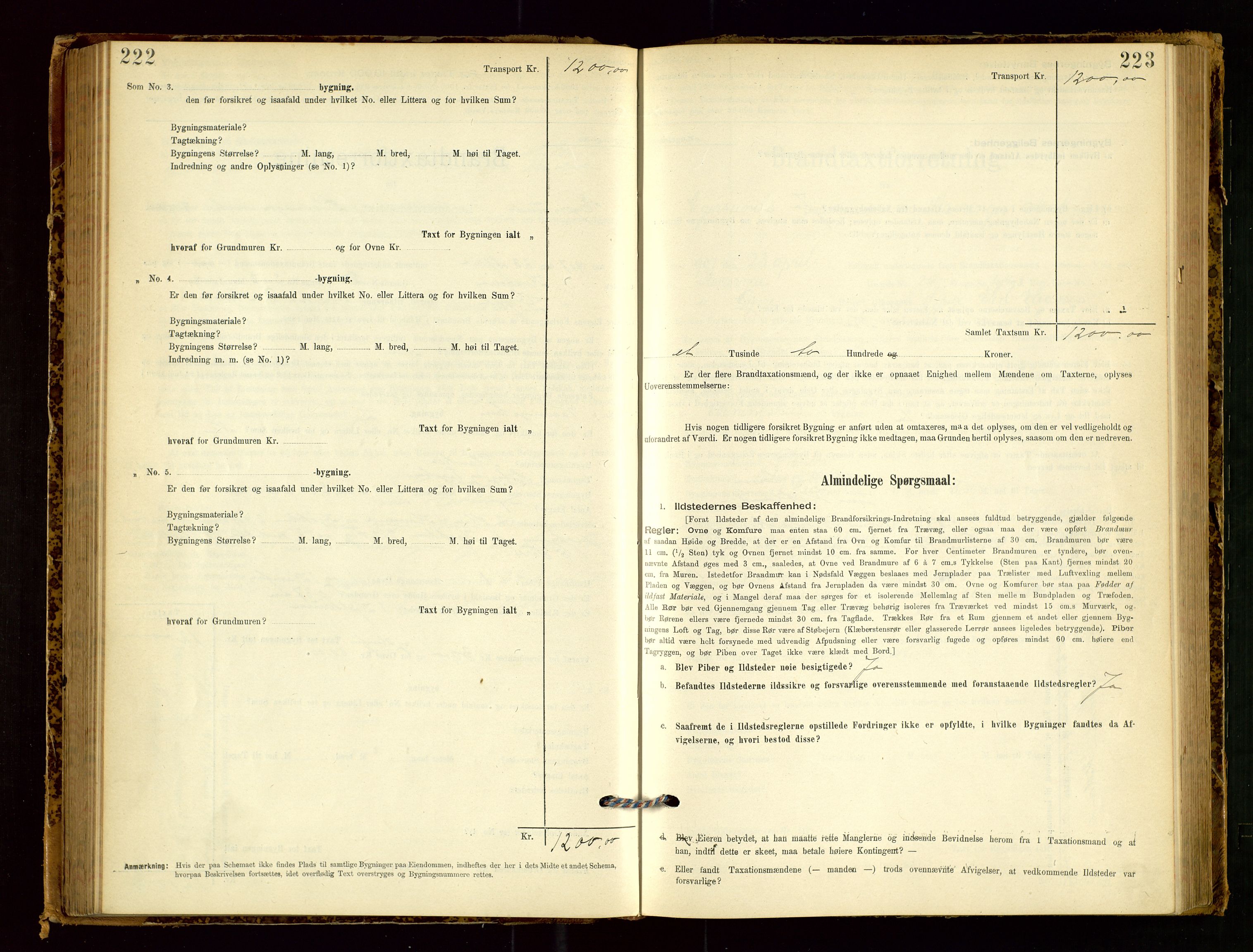 Eigersund lensmannskontor, AV/SAST-A-100171/Gob/L0001: Skjemaprotokoll, 1894-1909, s. 222-223