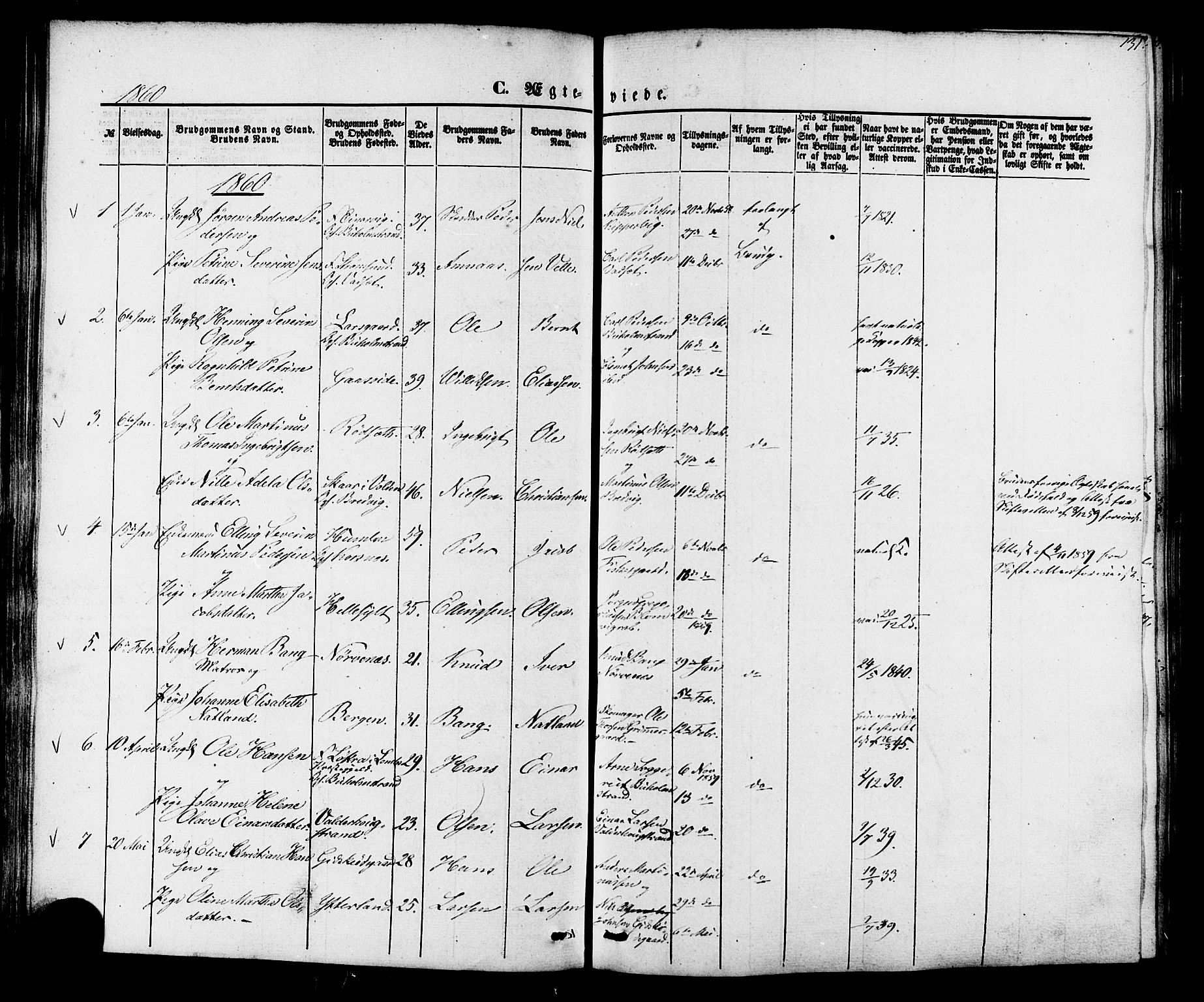 Ministerialprotokoller, klokkerbøker og fødselsregistre - Møre og Romsdal, SAT/A-1454/528/L0398: Ministerialbok nr. 528A09, 1858-1864, s. 131