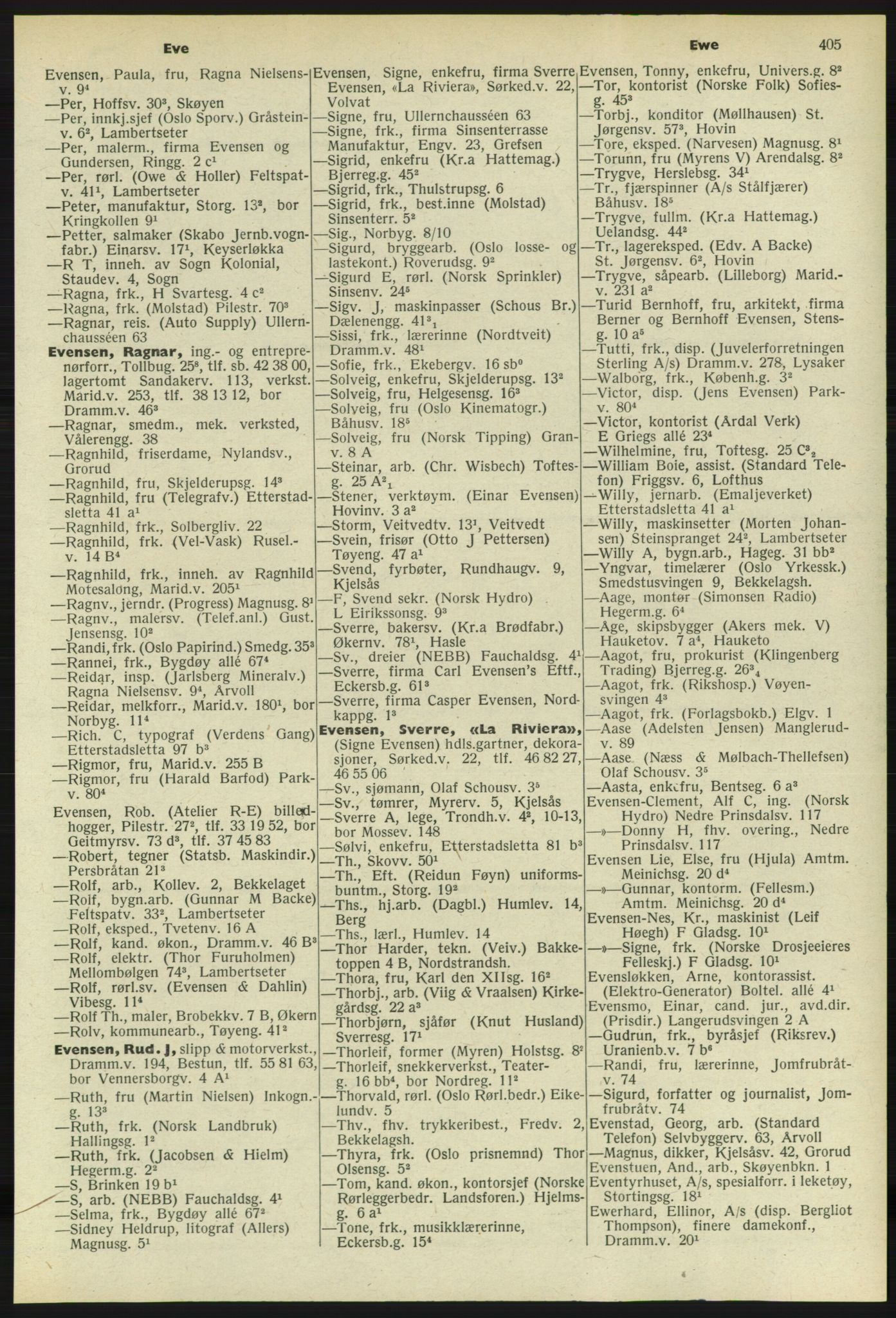 Kristiania/Oslo adressebok, PUBL/-, 1958-1959, s. 405