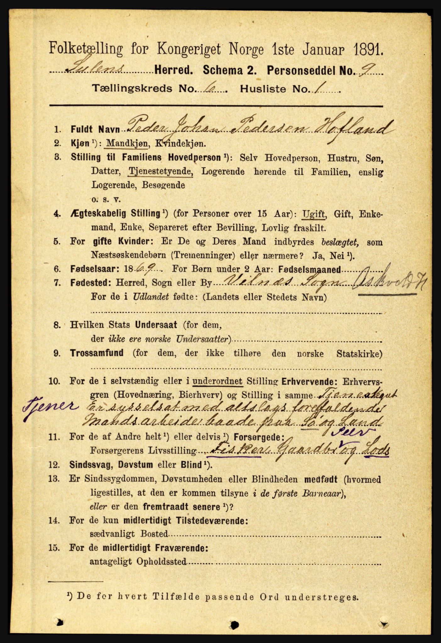 RA, Folketelling 1891 for 1412 Solund herred, 1891, s. 2022