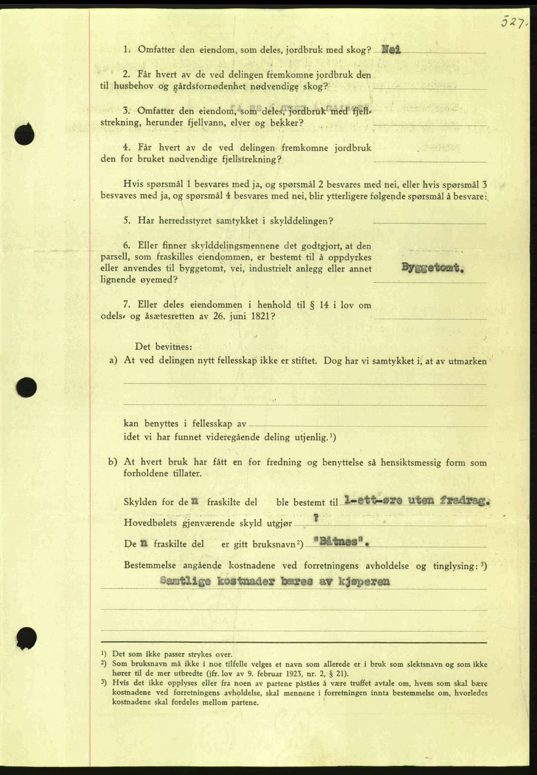 Nordmøre sorenskriveri, SAT/A-4132/1/2/2Ca: Pantebok nr. A96, 1943-1944, Dagboknr: 2490/1943