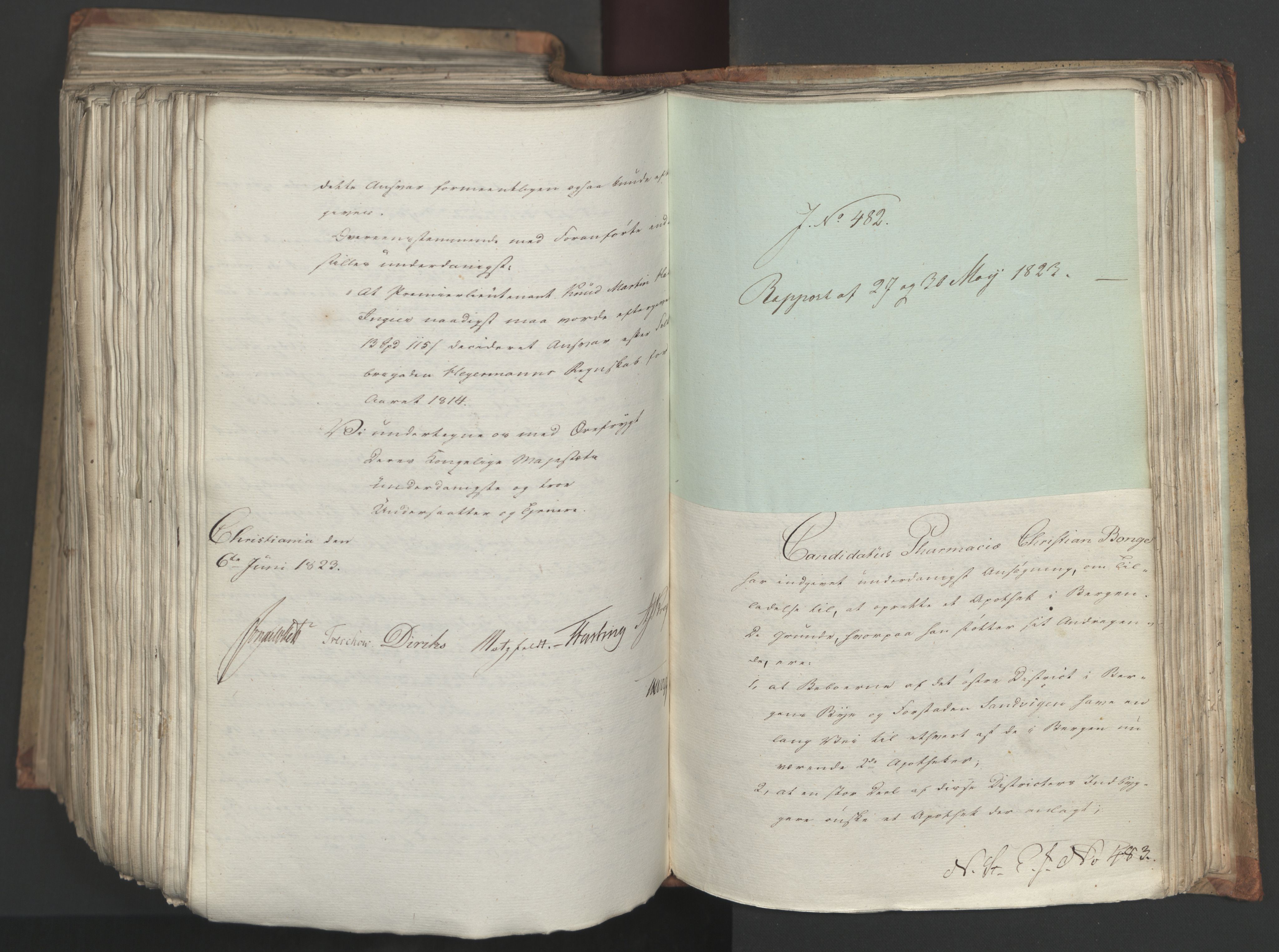 Statsrådsavdelingen i Stockholm, AV/RA-S-1003/D/Da/L0034: Regjeringsinnstillinger nr. 275-540, 1823, s. 567