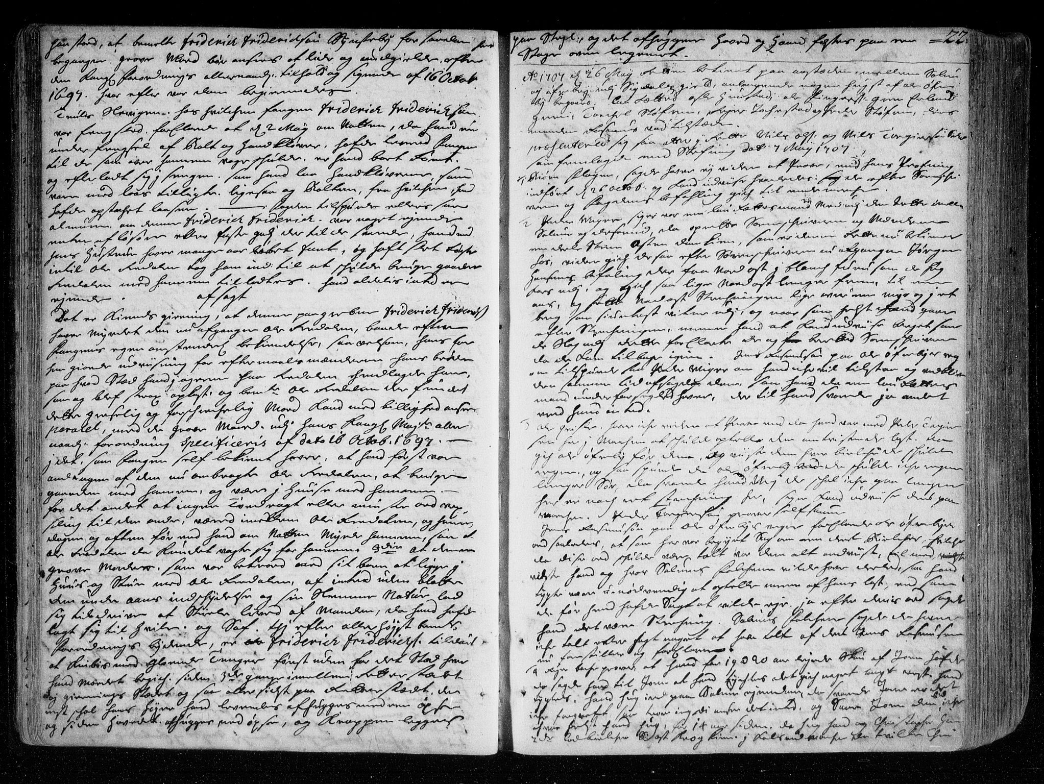 Eiker, Modum og Sigdal sorenskriveri, SAKO/A-123/F/Fa/Faa/L0059: Tingbok , 1707-1711, s. 22
