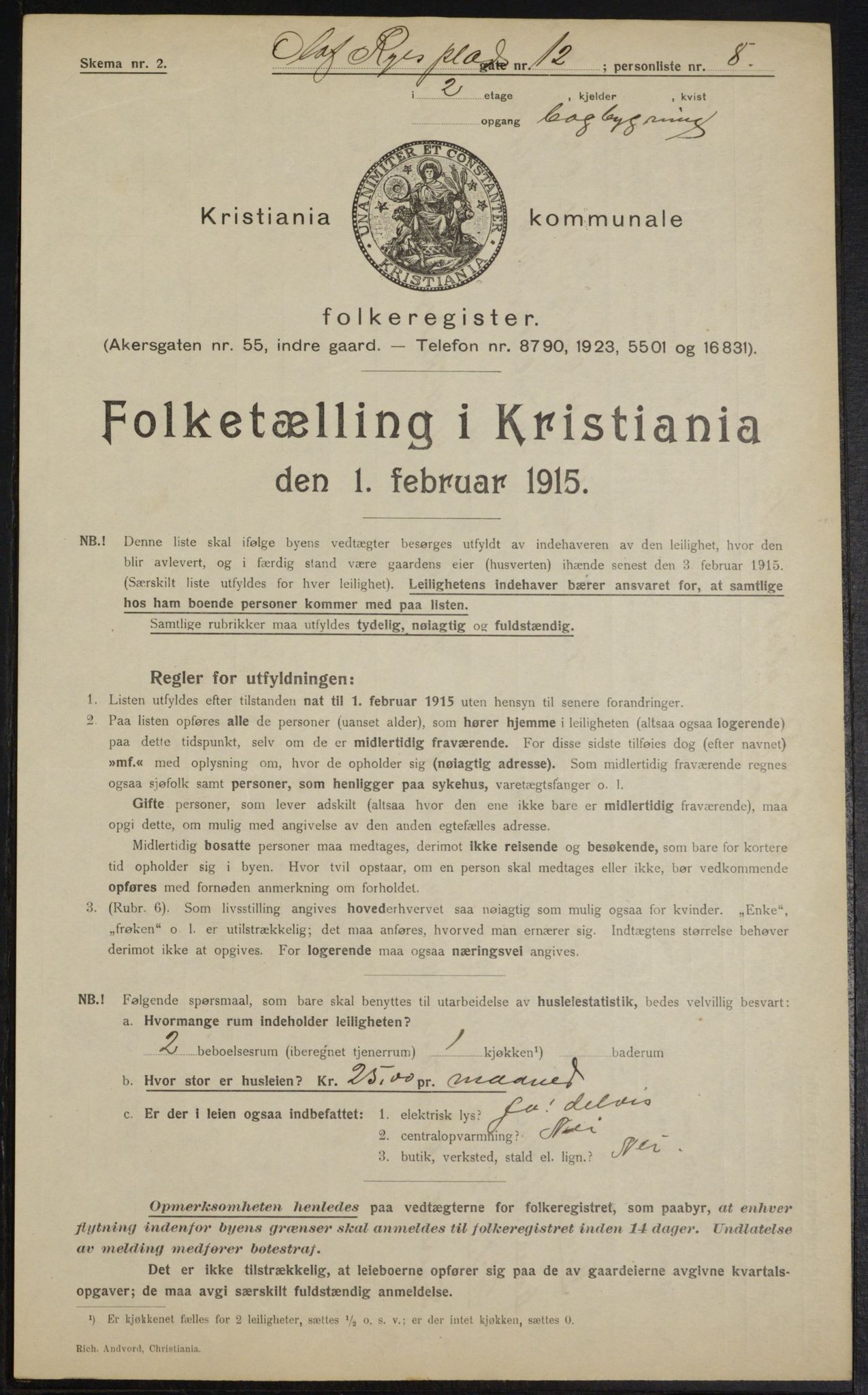 OBA, Kommunal folketelling 1.2.1915 for Kristiania, 1915, s. 74773