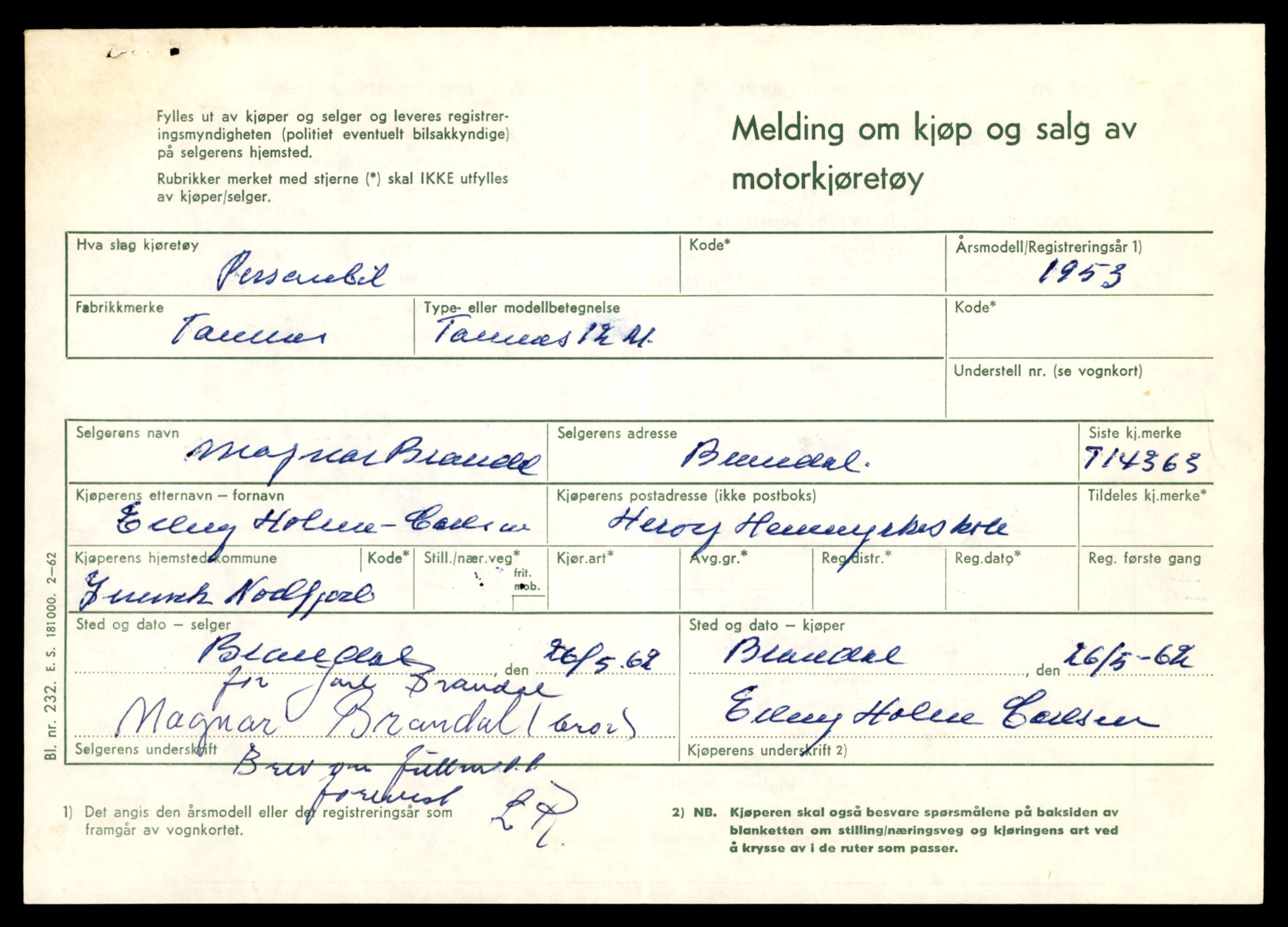 Møre og Romsdal vegkontor - Ålesund trafikkstasjon, AV/SAT-A-4099/F/Fe/L0045: Registreringskort for kjøretøy T 14320 - T 14444, 1927-1998, s. 1239