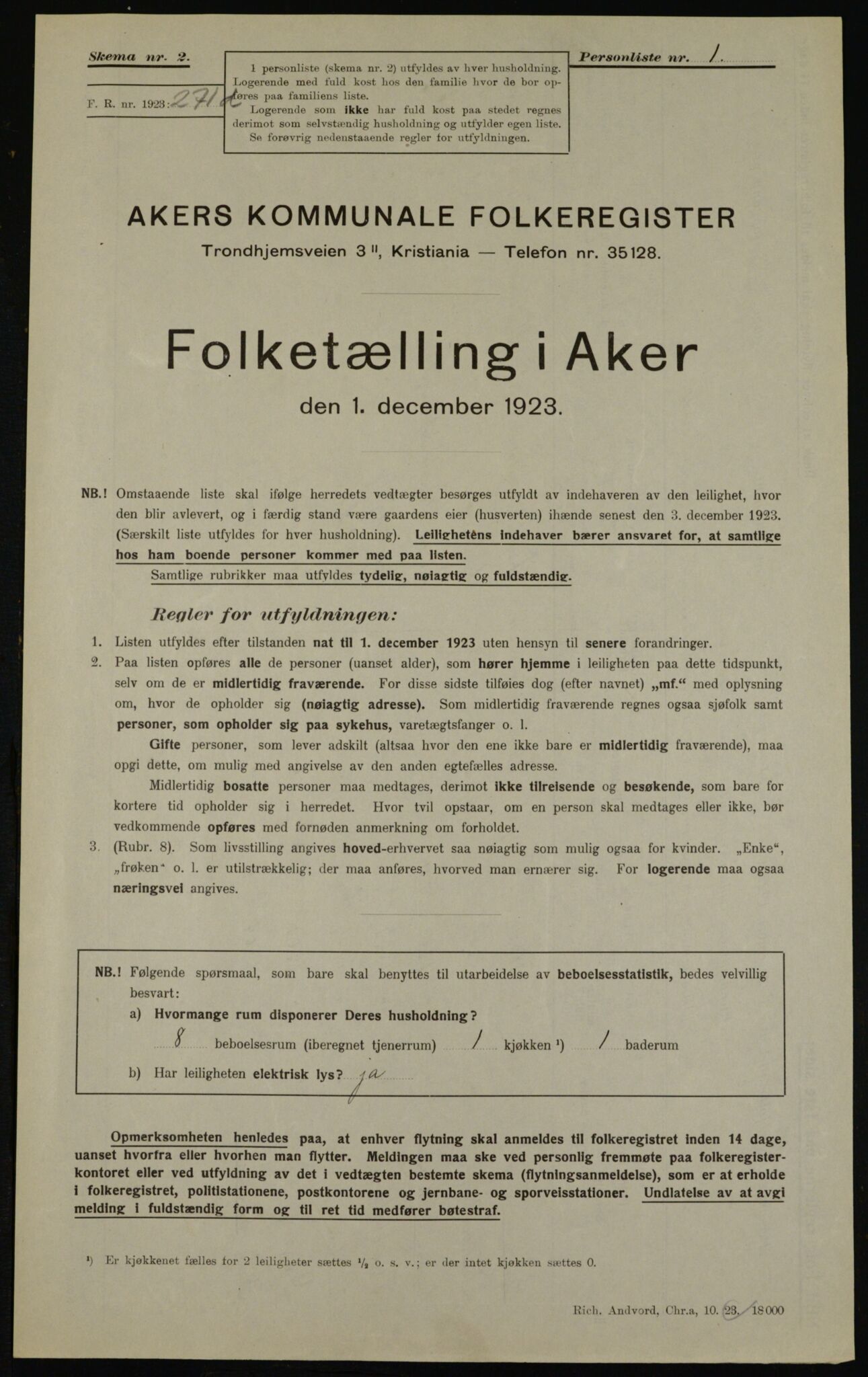 , Kommunal folketelling 1.12.1923 for Aker, 1923, s. 36840