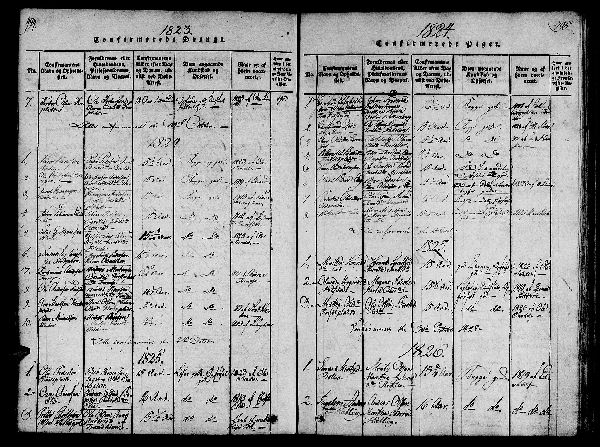 Ministerialprotokoller, klokkerbøker og fødselsregistre - Nord-Trøndelag, SAT/A-1458/746/L0441: Ministerialbok nr. 746A03 /1, 1816-1827, s. 494-495