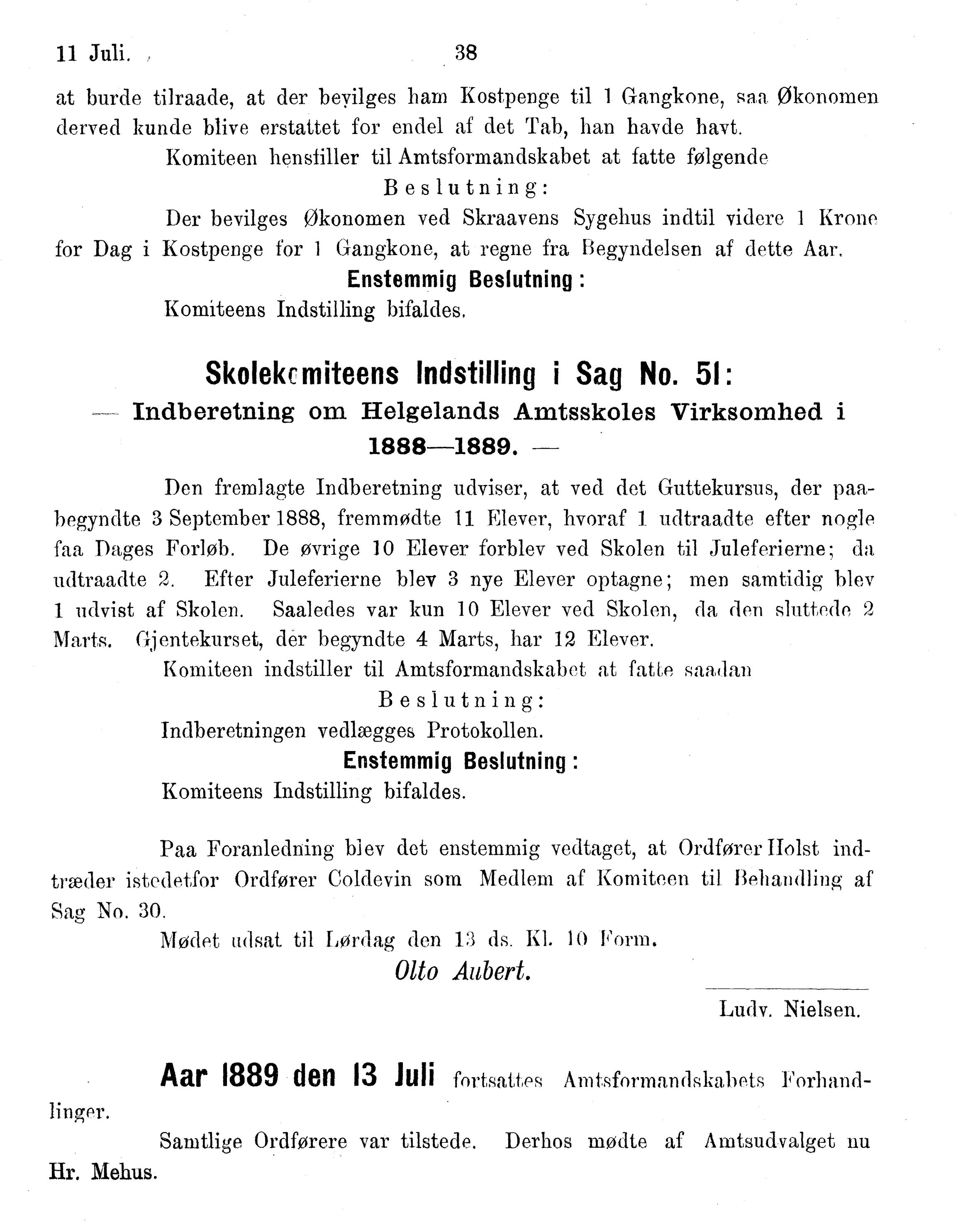 Nordland Fylkeskommune. Fylkestinget, AIN/NFK-17/176/A/Ac/L0015: Fylkestingsforhandlinger 1886-1890, 1886-1890, s. 38