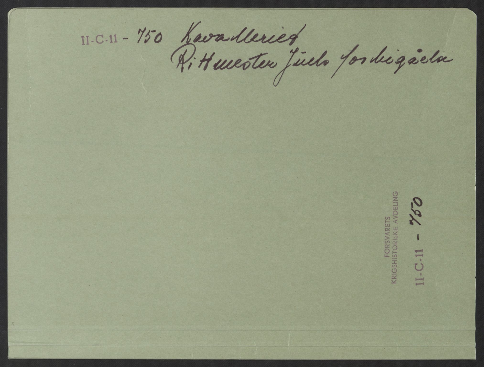 Forsvaret, Forsvarets krigshistoriske avdeling, AV/RA-RAFA-2017/Y/Yb/L0159: II-C-11-750-825  -  Kavaleriet og artilleriet, 1936-1940, s. 1