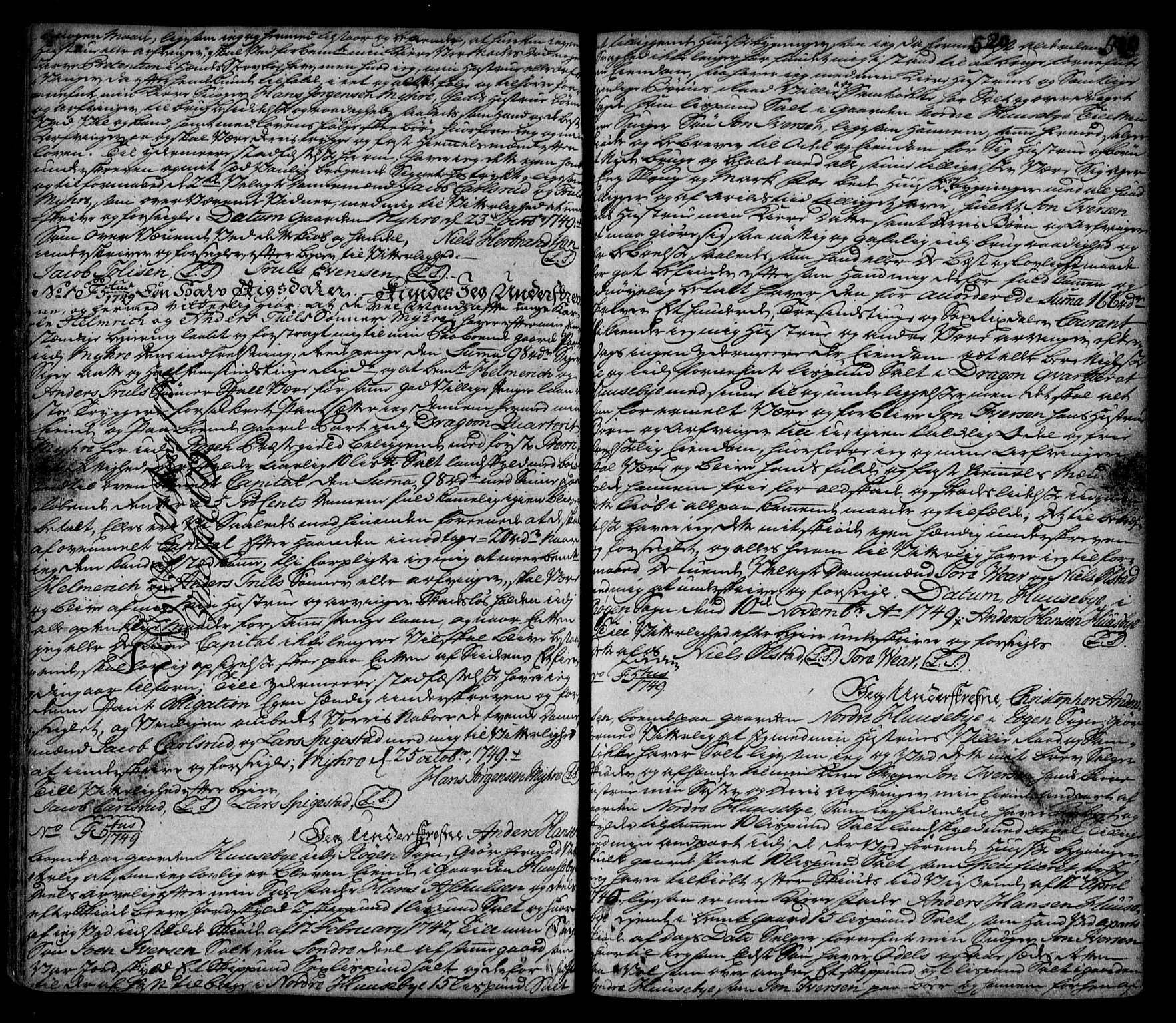 Lier, Røyken og Hurum sorenskriveri, SAKO/A-89/G/Ga/Gaa/L0002: Pantebok nr. II, 1725-1755, s. 520