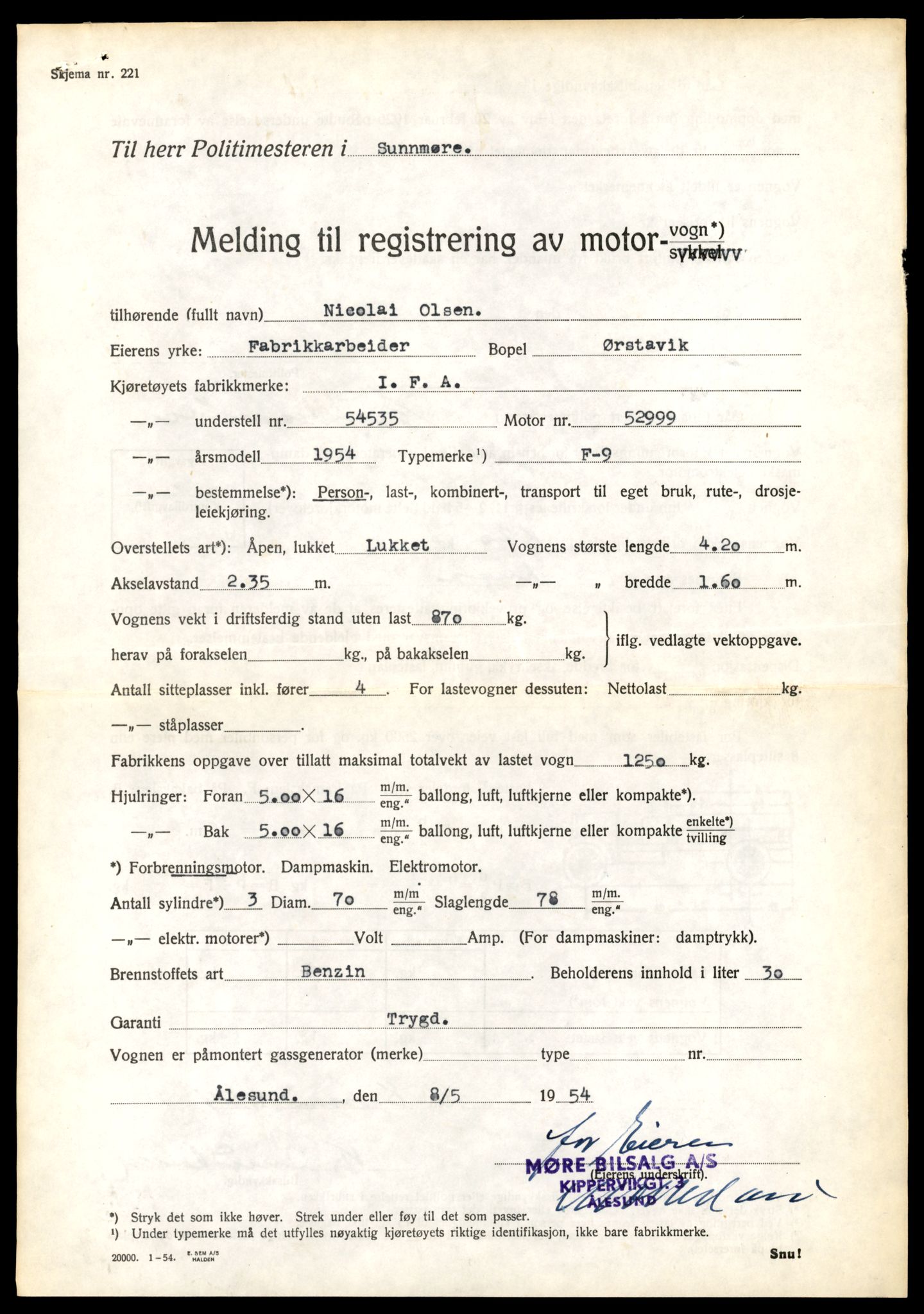 Møre og Romsdal vegkontor - Ålesund trafikkstasjon, AV/SAT-A-4099/F/Fe/L0045: Registreringskort for kjøretøy T 14320 - T 14444, 1927-1998, s. 2233