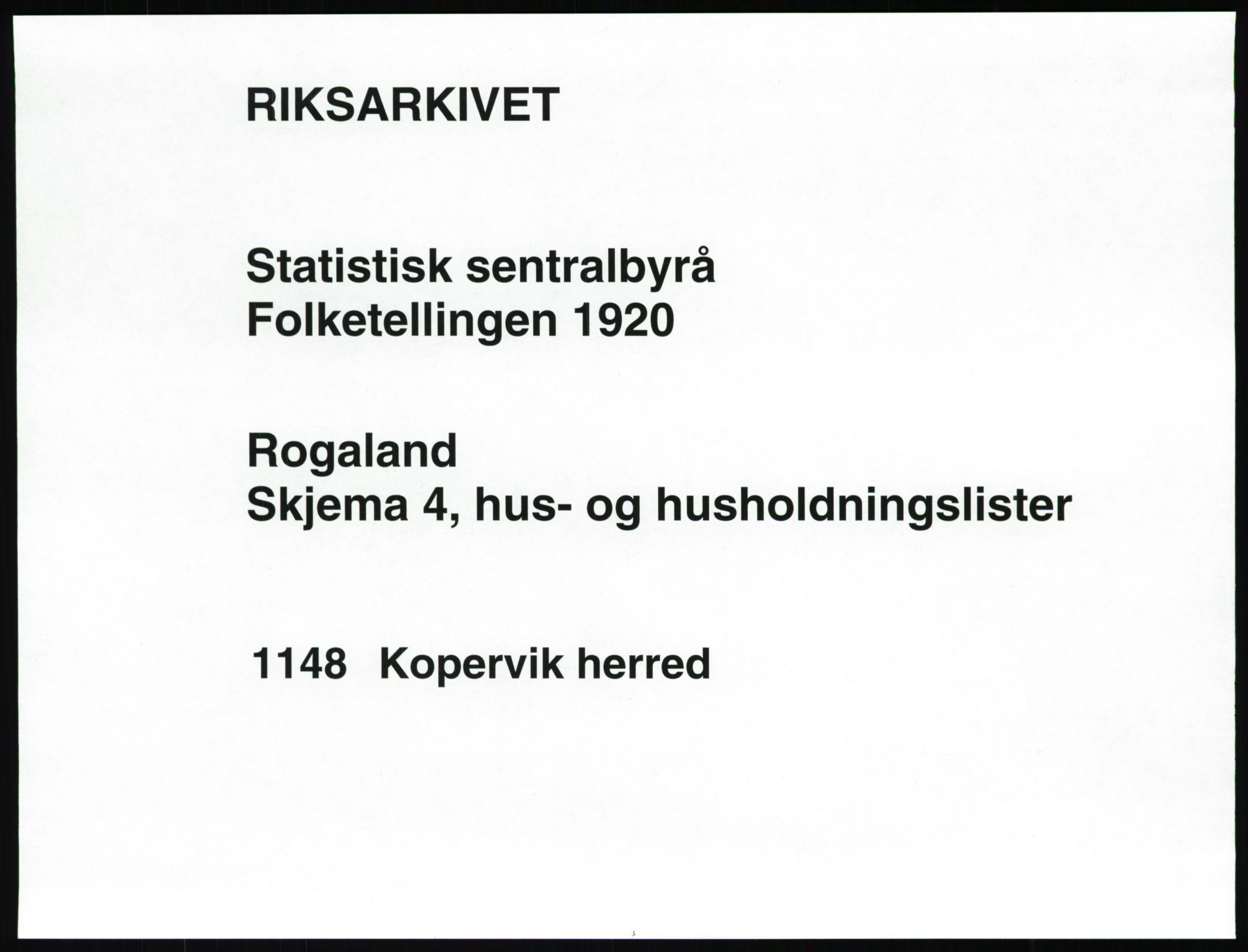 SAST, Folketelling 1920 for 1148 Stangaland herred, 1920, s. 25
