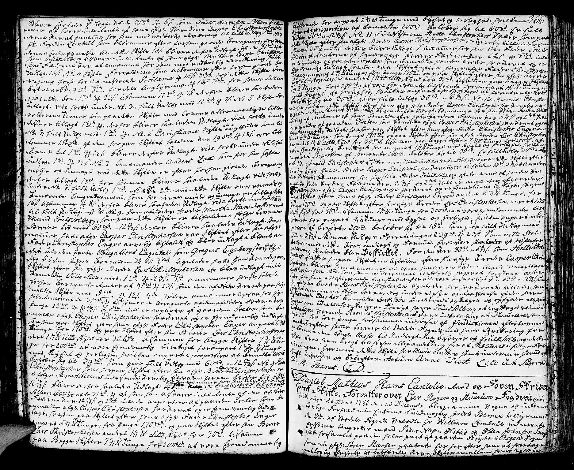 Lier, Røyken og Hurum sorenskriveri, SAKO/A-89/H/Hc/L0006: Skifteprotokoll, 1773-1789, s. 365b-366a