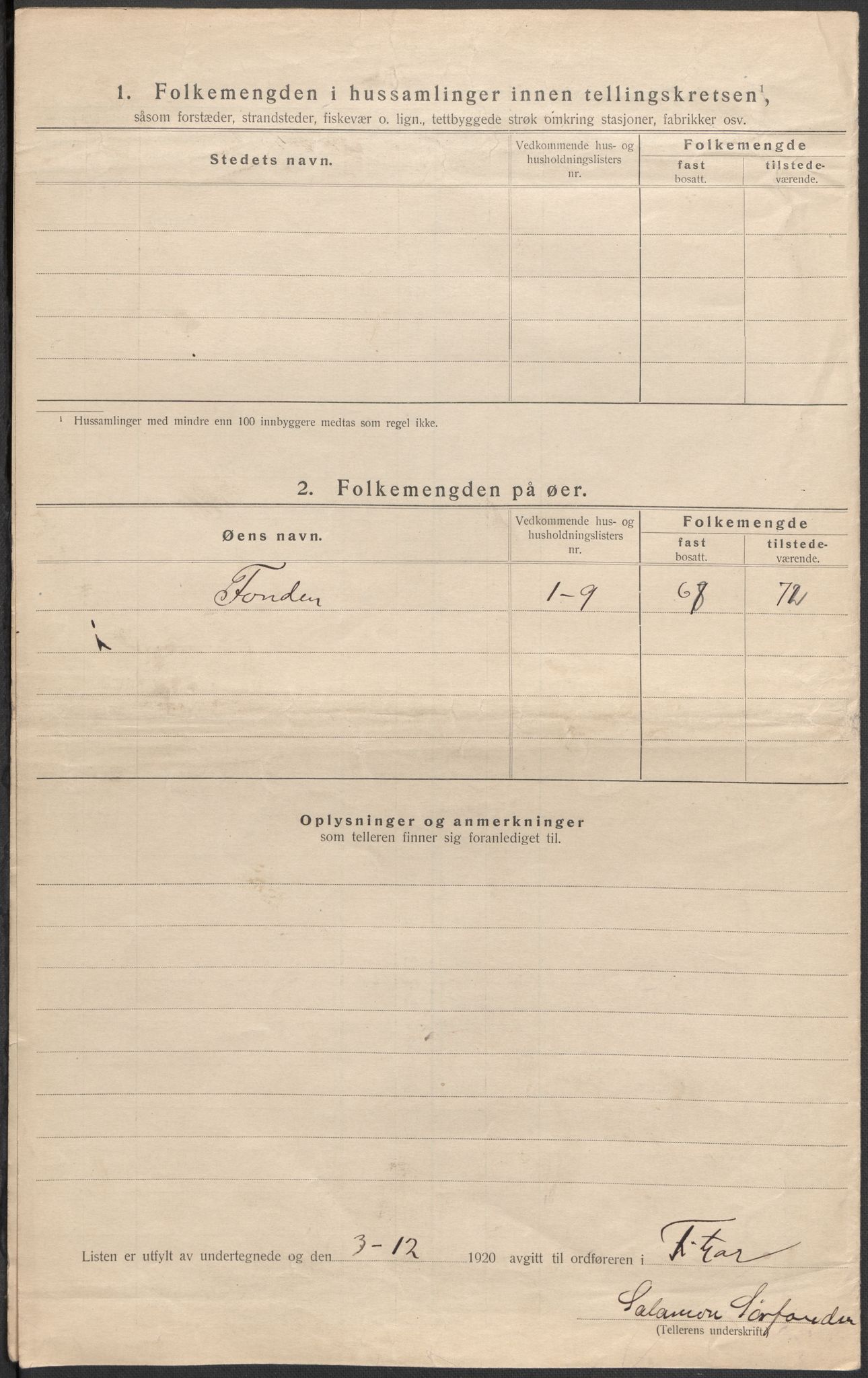 SAB, Folketelling 1920 for 1222 Fitjar herred, 1920, s. 13