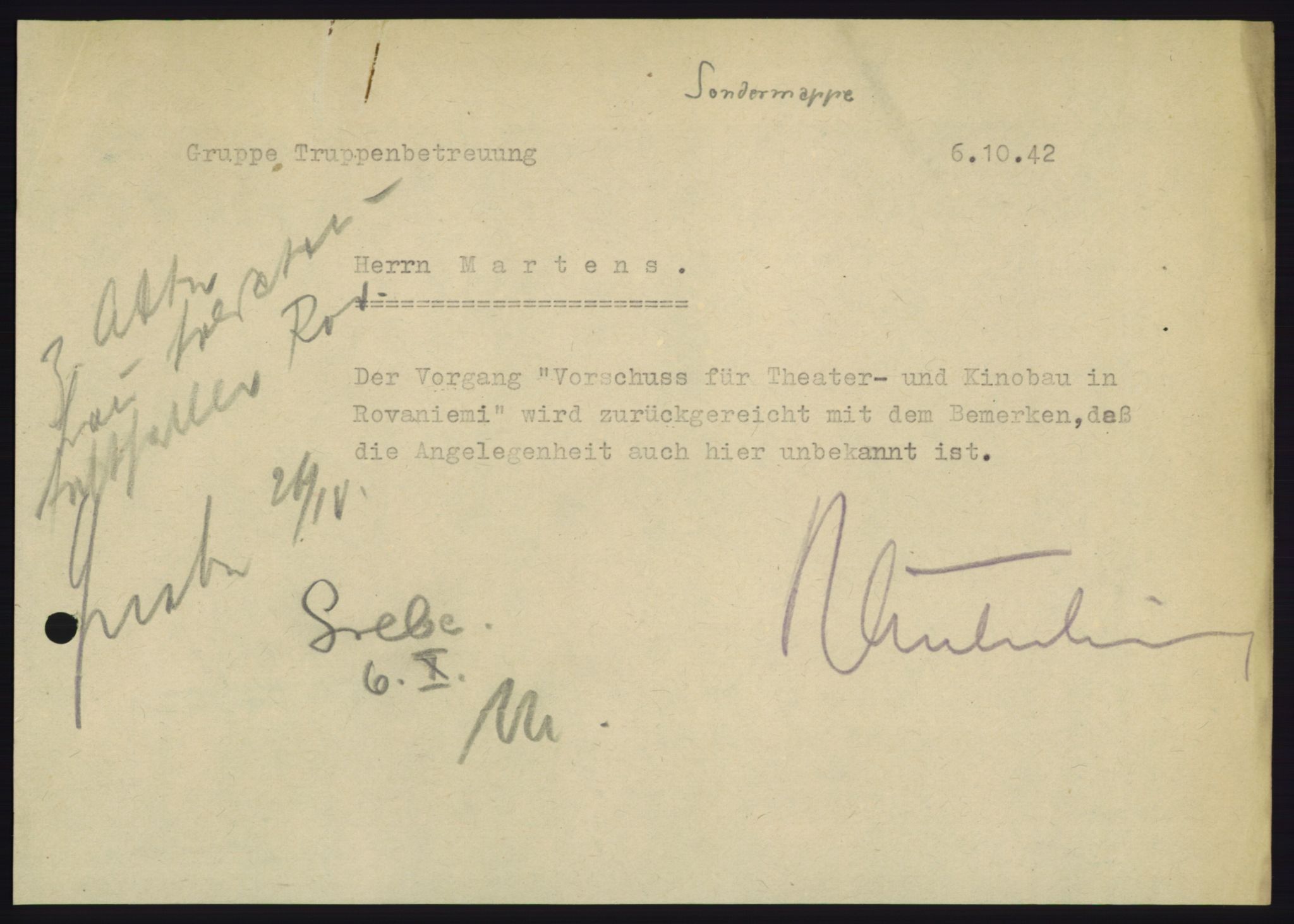 Forsvarets Overkommando. 2 kontor. Arkiv 11.4. Spredte tyske arkivsaker, RA/RAFA-7031/D/Dar/Darb/L0010: Reichskommissariat., 1940-1943, s. 673