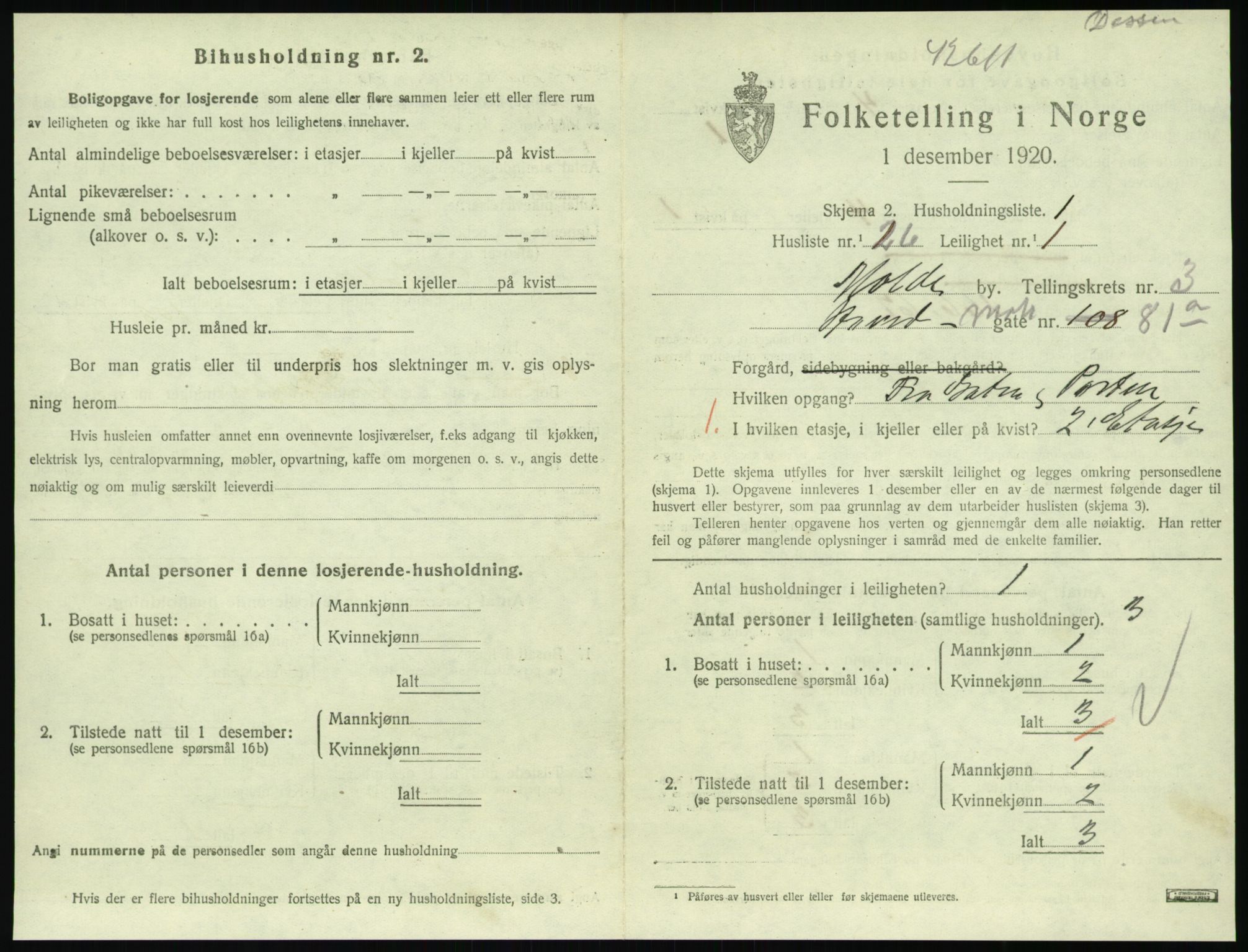 SAT, Folketelling 1920 for 1502 Molde kjøpstad, 1920, s. 1157