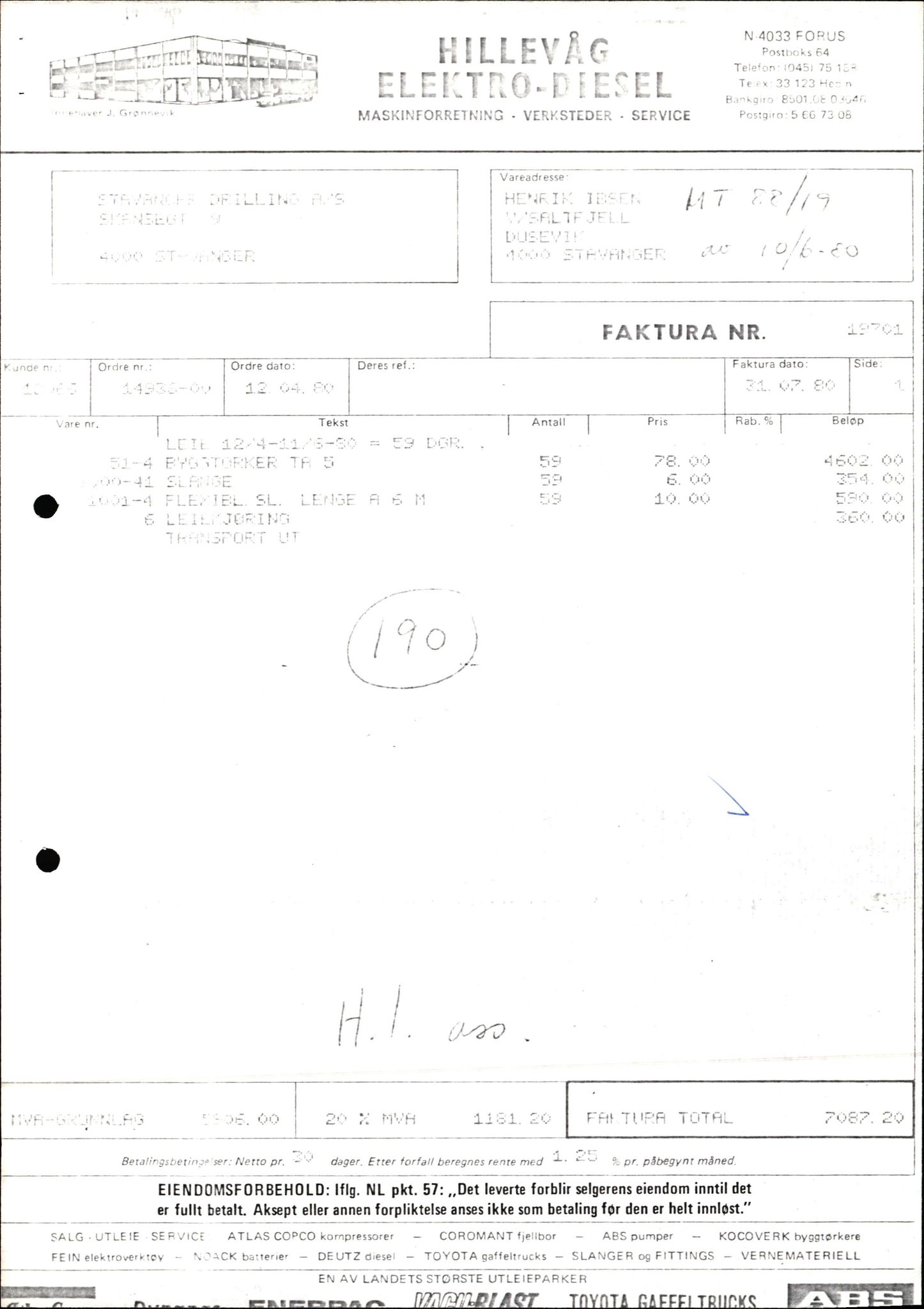 Pa 1503 - Stavanger Drilling AS, AV/SAST-A-101906/2/E/Ec/Eca/L0013: Sak og korrespondanse, 1980-1982