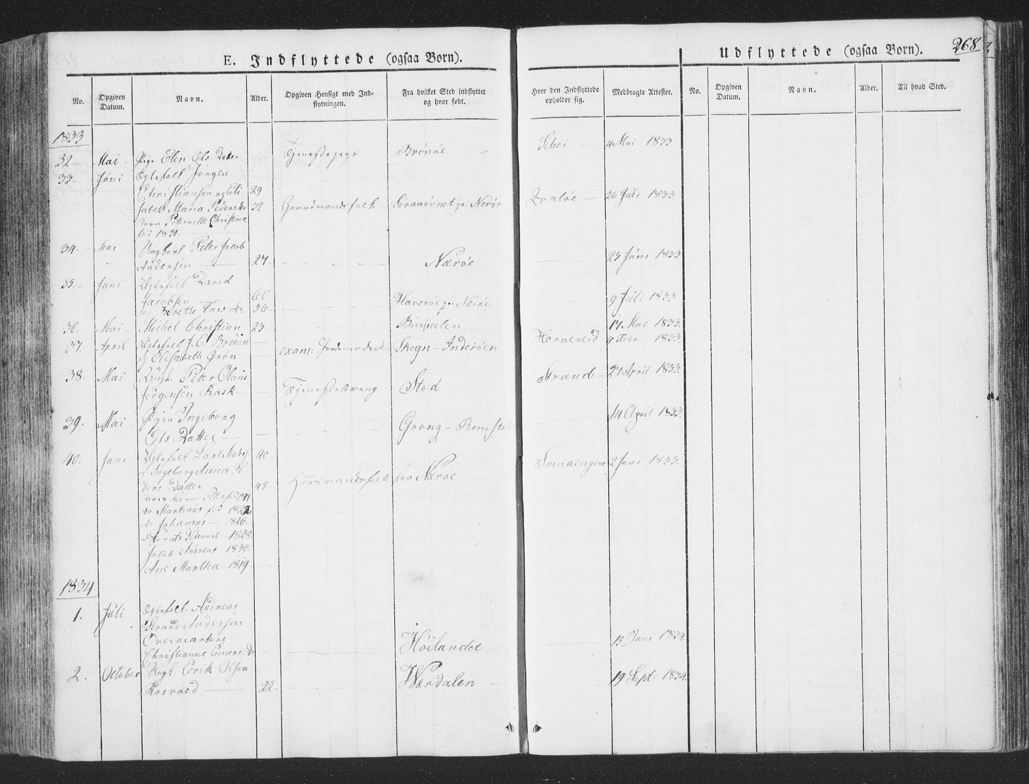 Ministerialprotokoller, klokkerbøker og fødselsregistre - Nord-Trøndelag, SAT/A-1458/780/L0639: Ministerialbok nr. 780A04, 1830-1844, s. 268