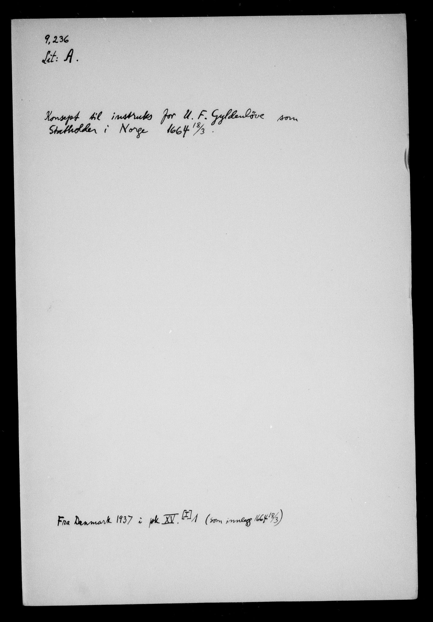 Danske Kanselli, Skapsaker, RA/EA-4061/F/L0034: Skap 9, pakke 202-236, 1644-1716, s. 224