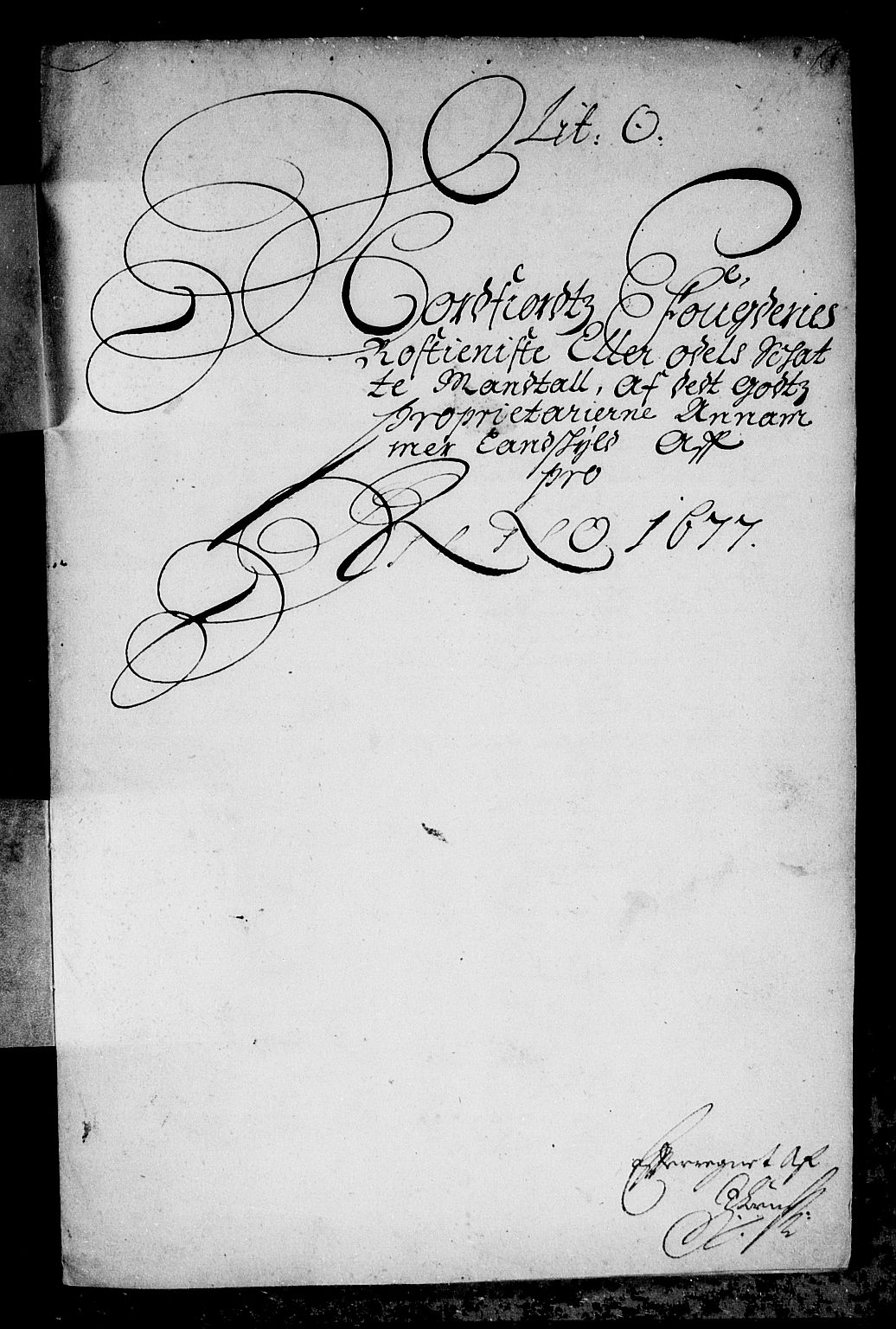 Rentekammeret inntil 1814, Reviderte regnskaper, Stiftamtstueregnskaper, Bergen stiftamt, AV/RA-EA-6043/R/Rc/L0048: Bergen stiftamt, 1677