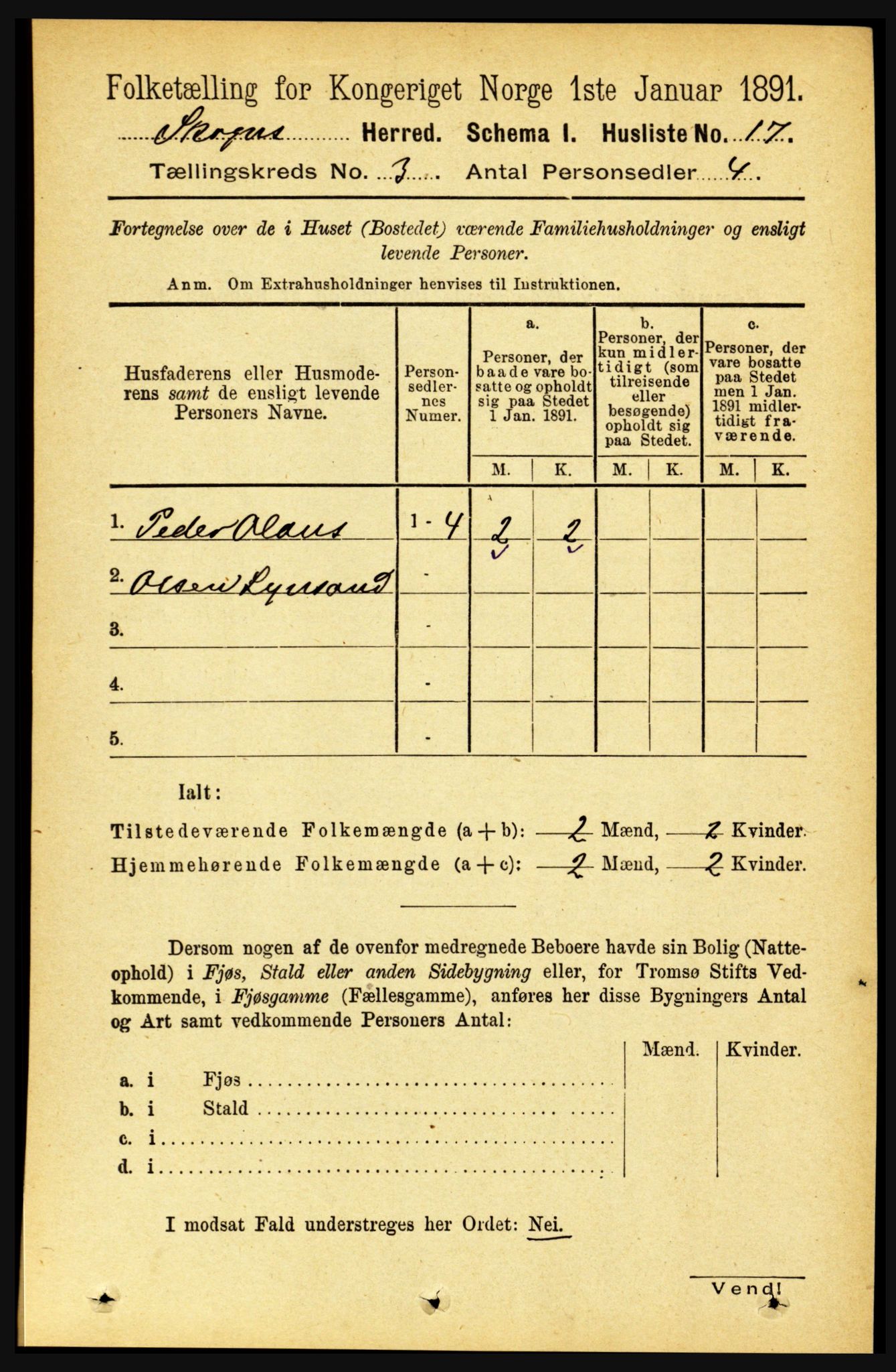 RA, Folketelling 1891 for 1719 Skogn herred, 1891, s. 1553