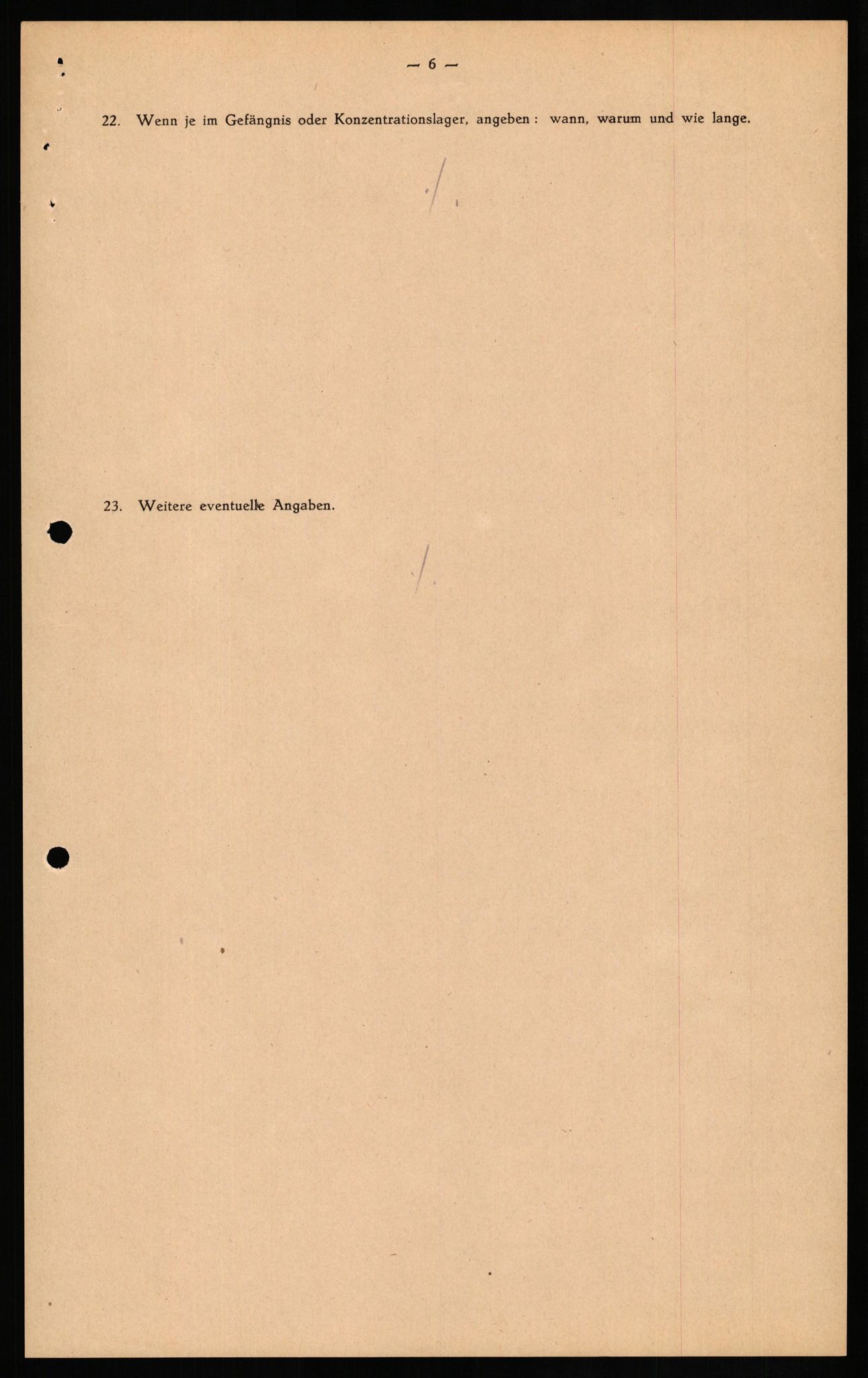 Forsvaret, Forsvarets overkommando II, RA/RAFA-3915/D/Db/L0029: CI Questionaires. Tyske okkupasjonsstyrker i Norge. Tyskere., 1945-1946, s. 49