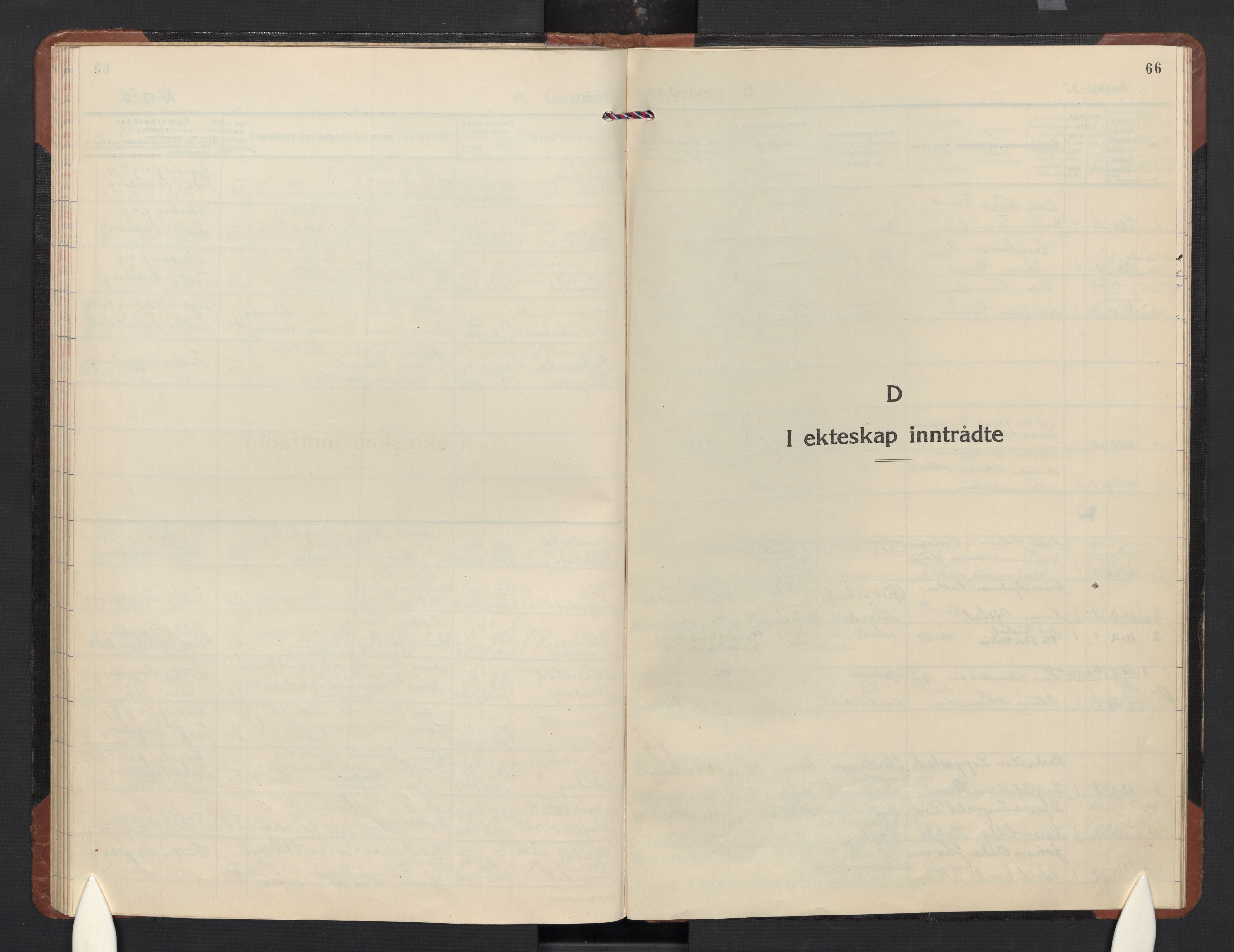 Skjeberg prestekontor Kirkebøker, AV/SAO-A-10923/G/Ge/L0002: Klokkerbok nr. V 2, 1931-1974, s. 66